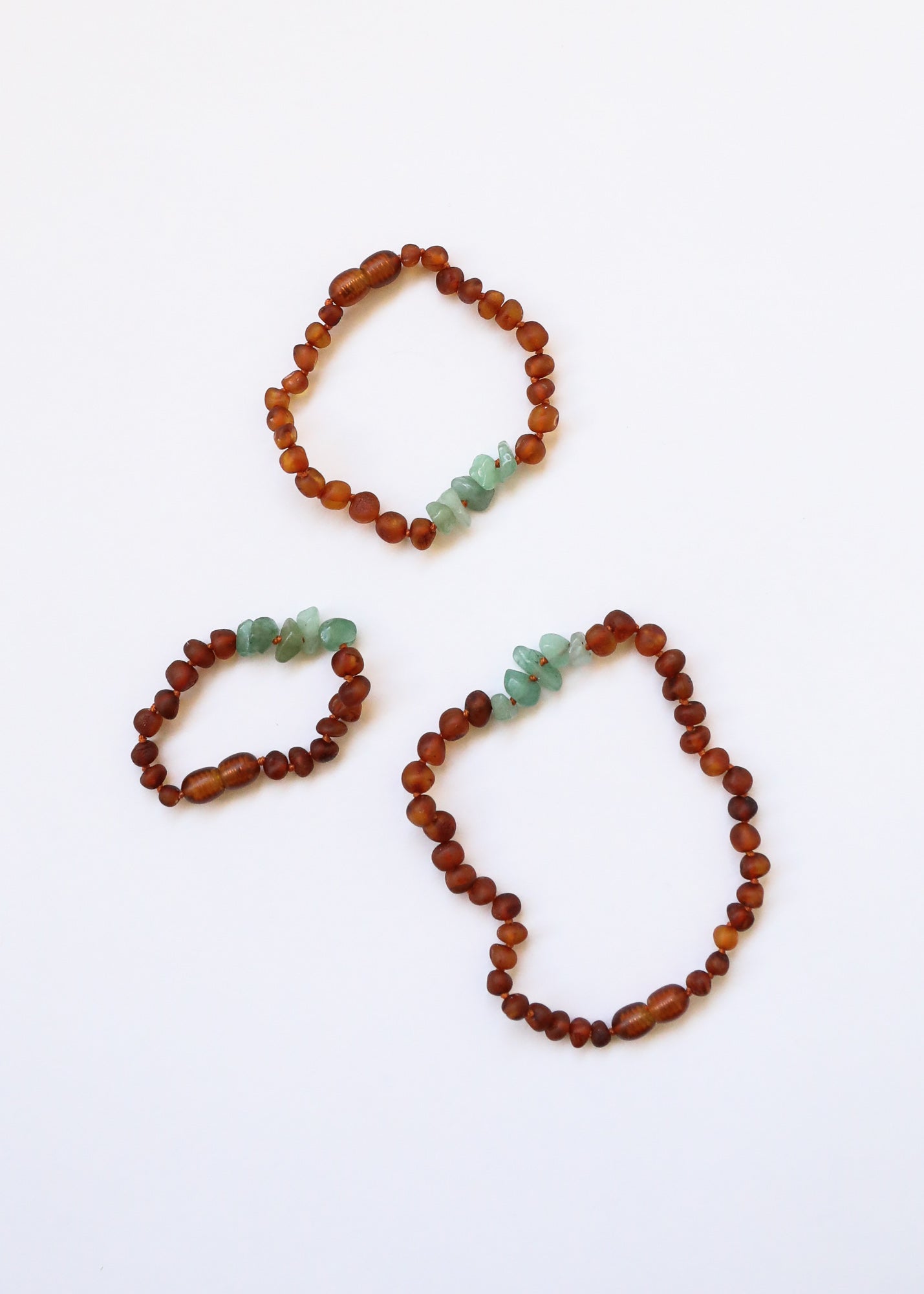 Raw Cognac Baltic Amber + Raw Aventurine || Anklet or Bracelet by CanyonLeaf