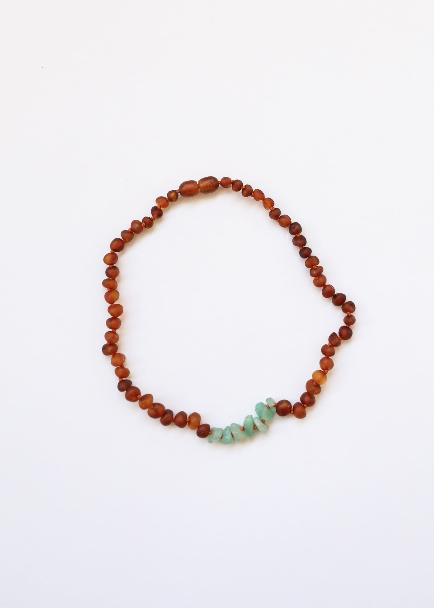 Raw Cognac Baltic Amber + Raw Aventurine || Necklace by CanyonLeaf