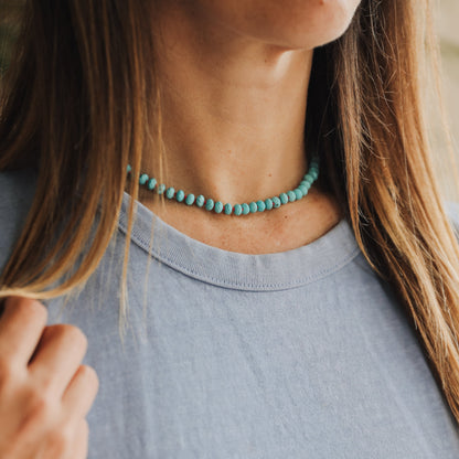 Turquoise + 14k Gold Filled Toggle || Gemstone Necklace by CanyonLeaf