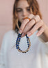 Lapis Lazuli : 14k Gold Filled Beaded Sun + Moon || Stretch Bracelets by CanyonLeaf