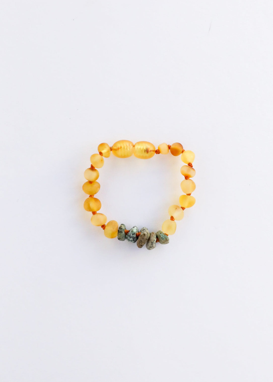 Raw Honey Baltic Amber + Raw Turquoise Jasper || Anklet or Bracelet by CanyonLeaf