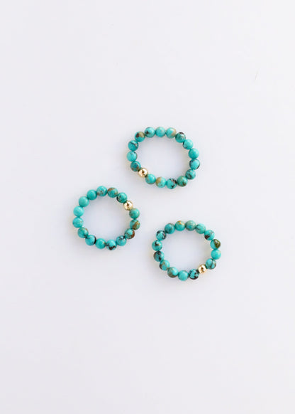 Natural Turquoise + 14k Gold Filled || Adult Ring by CanyonLeaf