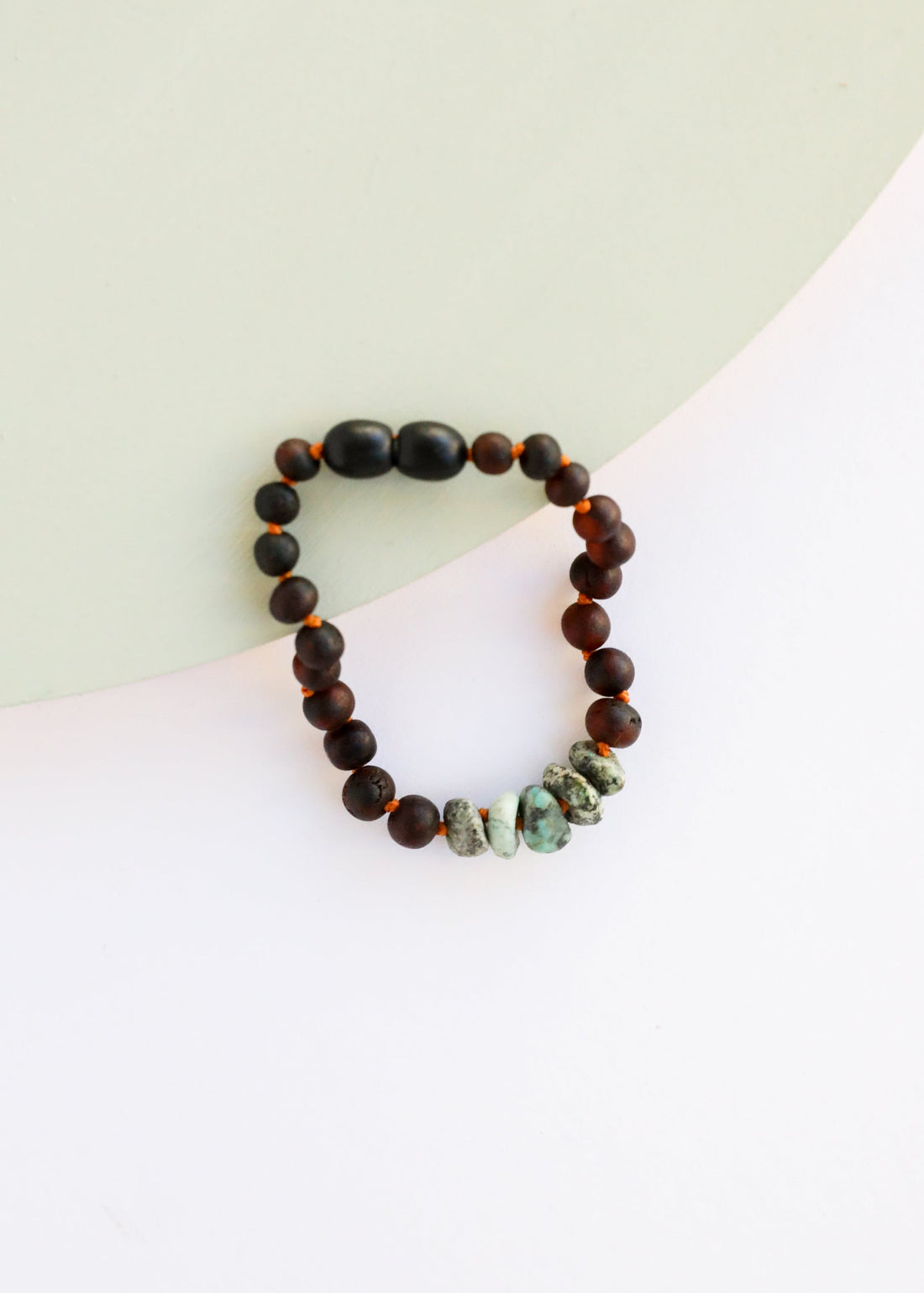 Raw Black Baltic Amber + Raw Turquoise Jasper || Anklet or Bracelet by CanyonLeaf