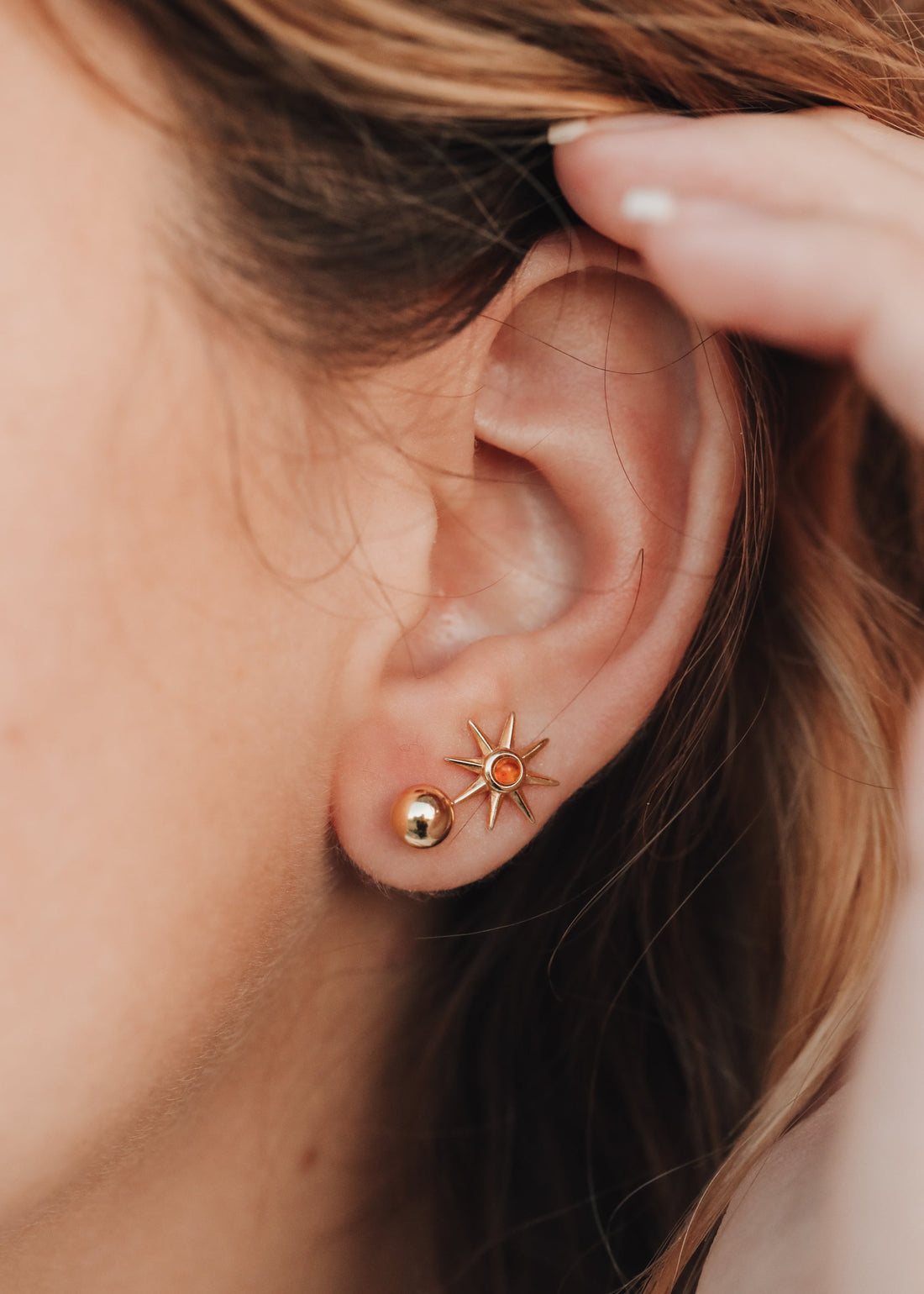 18K Gold Vermeil Ball Earrings || 6mm || Everyday + Simple Stud by CanyonLeaf