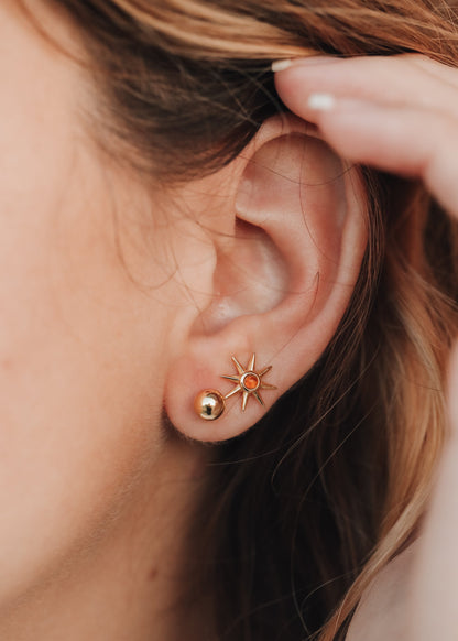 18K Gold Vermeil + Baltic Sea Amber || Sunshine Earrings by CanyonLeaf