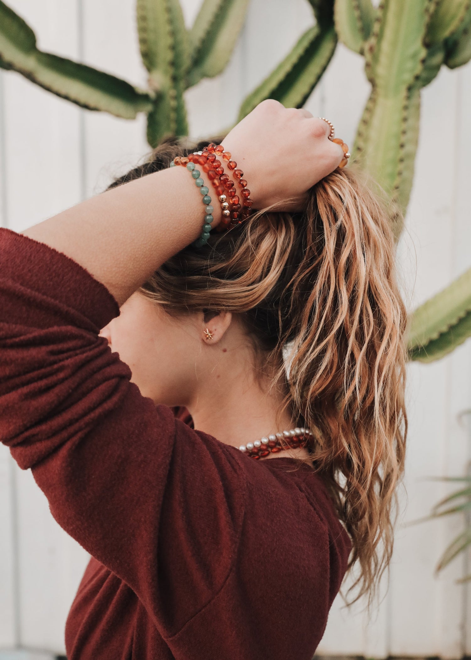 Shungite : 14k Gold Filled Sun + Moon || Stretch Bracelets by CanyonLeaf