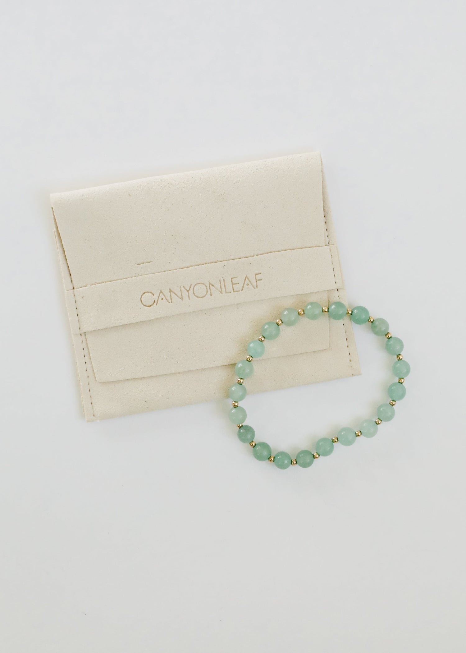 Aventurine Gemstone + 14K Gold Filled || Beaded Stretch Bracelets by CanyonLeaf
