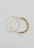 Pearl : 14k Gold Filled Sun + Moon || Stretch Bracelets by CanyonLeaf