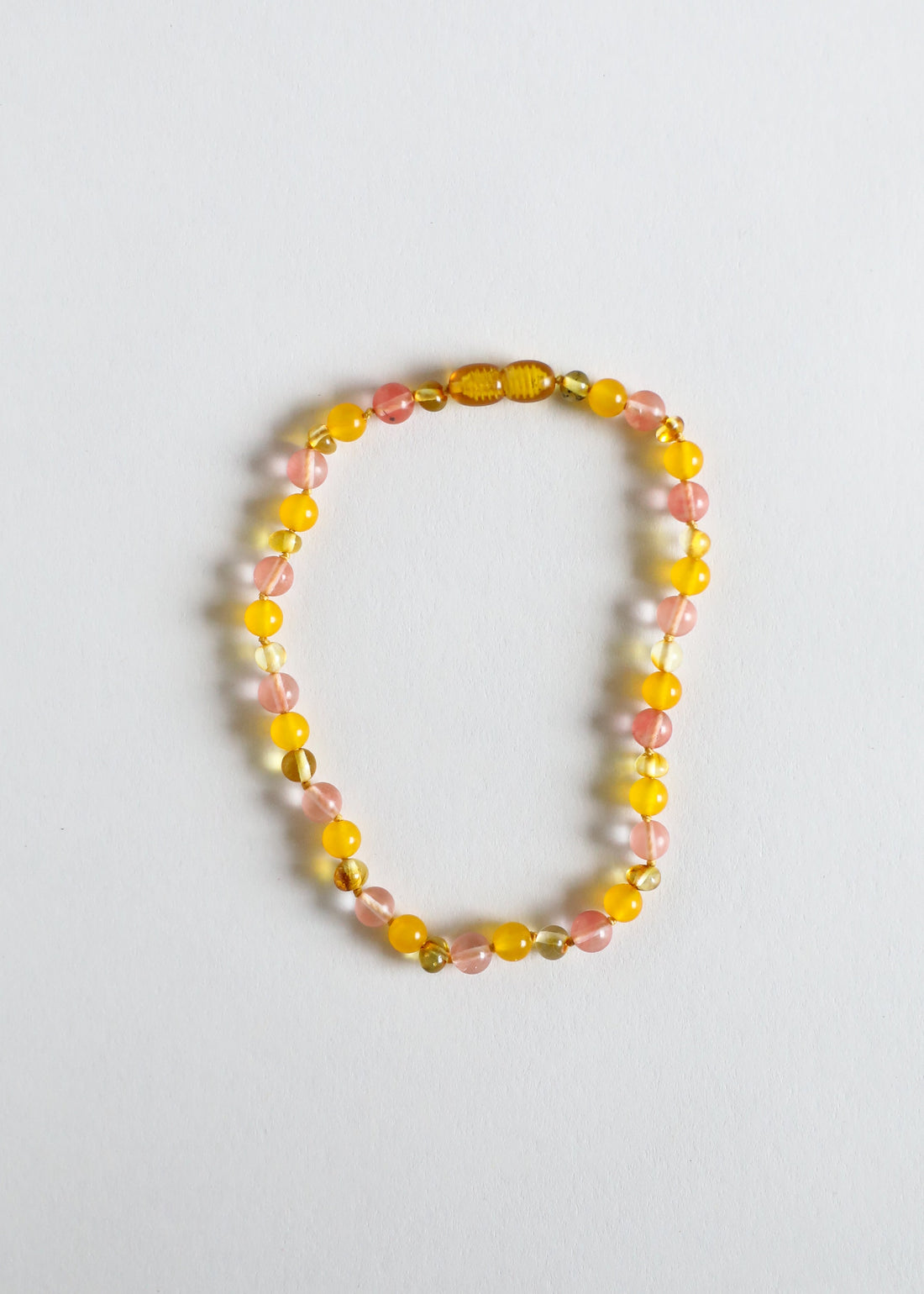 Polished Honey Baltic Amber + Honeysuckle Gemstones || Necklace by CanyonLeaf