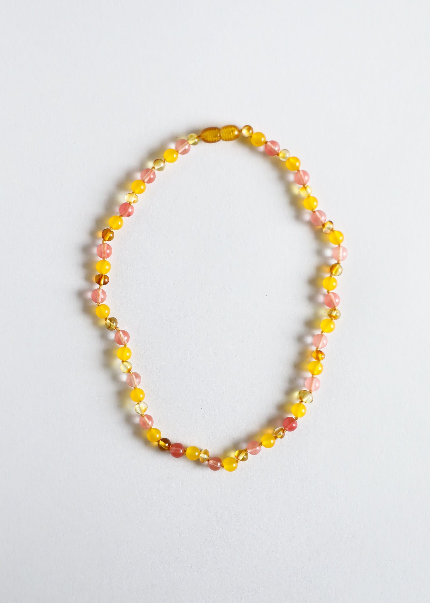 Polished Honey Baltic Amber + Honeysuckle Gemstones || Necklace by CanyonLeaf