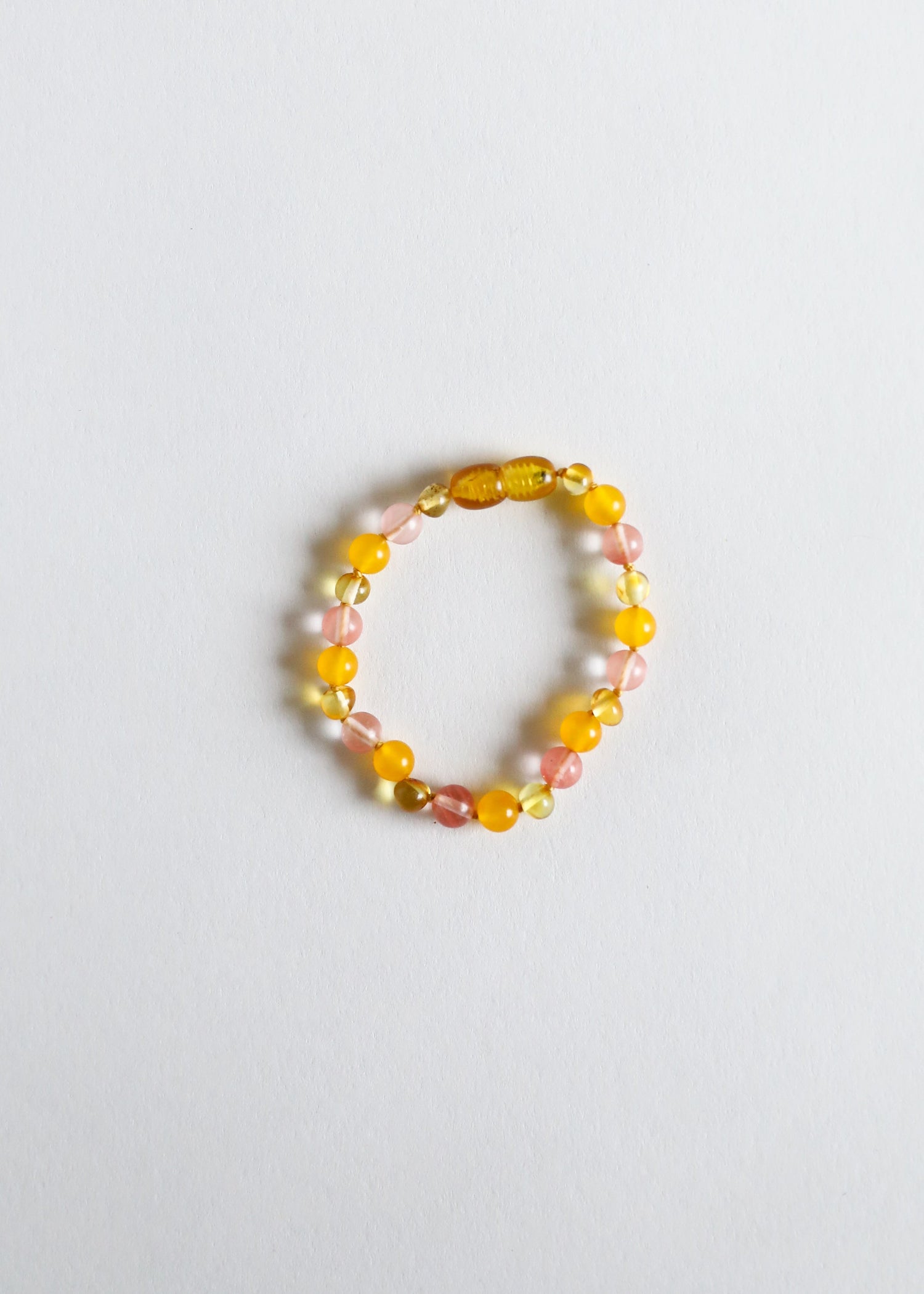 Polished Honey Baltic Amber + Honeysuckle Gemstones || Anklet or Bracelet by CanyonLeaf