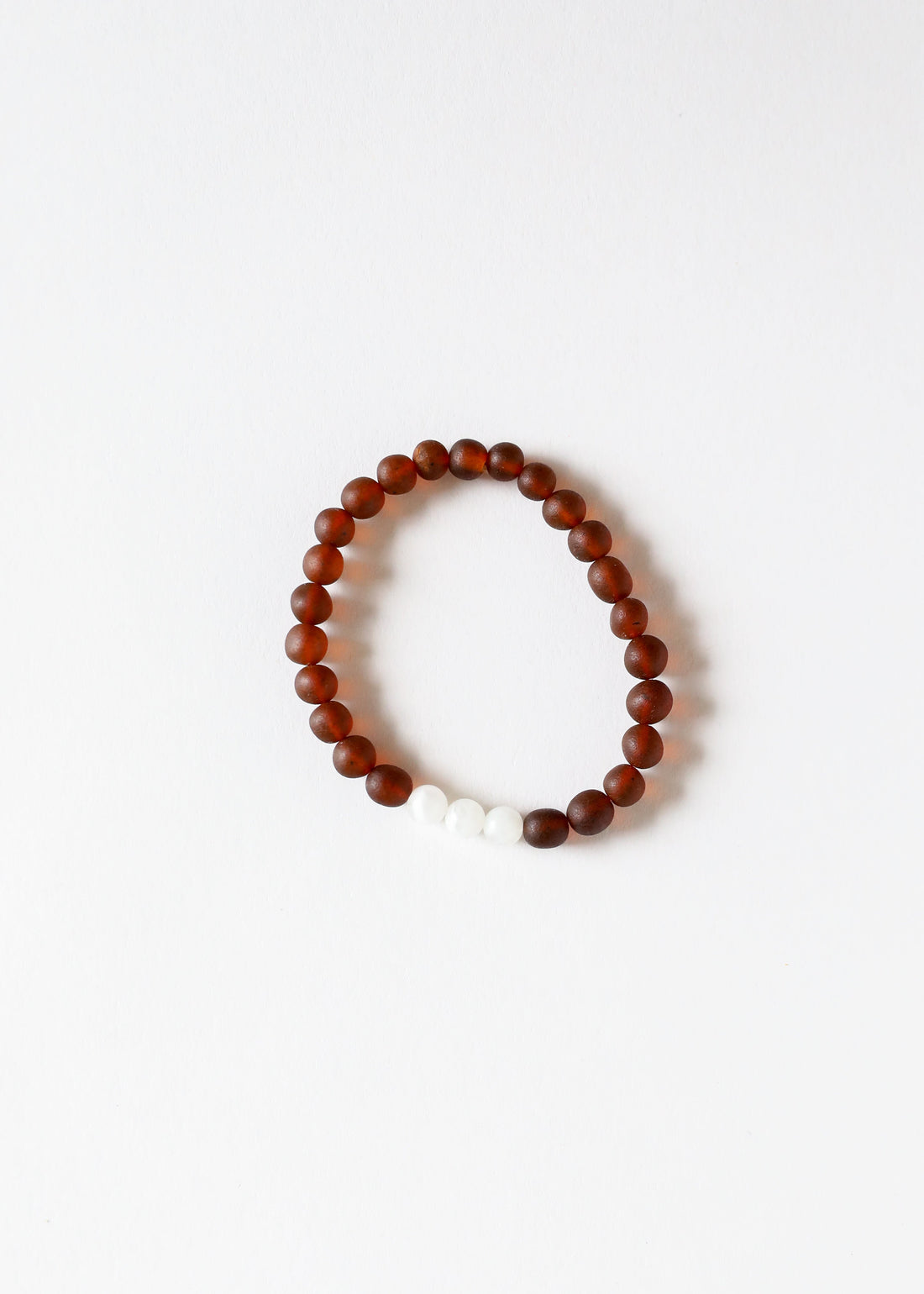 Raw Cognac Baltic Amber + Moonstone || Adult Bracelet by CanyonLeaf