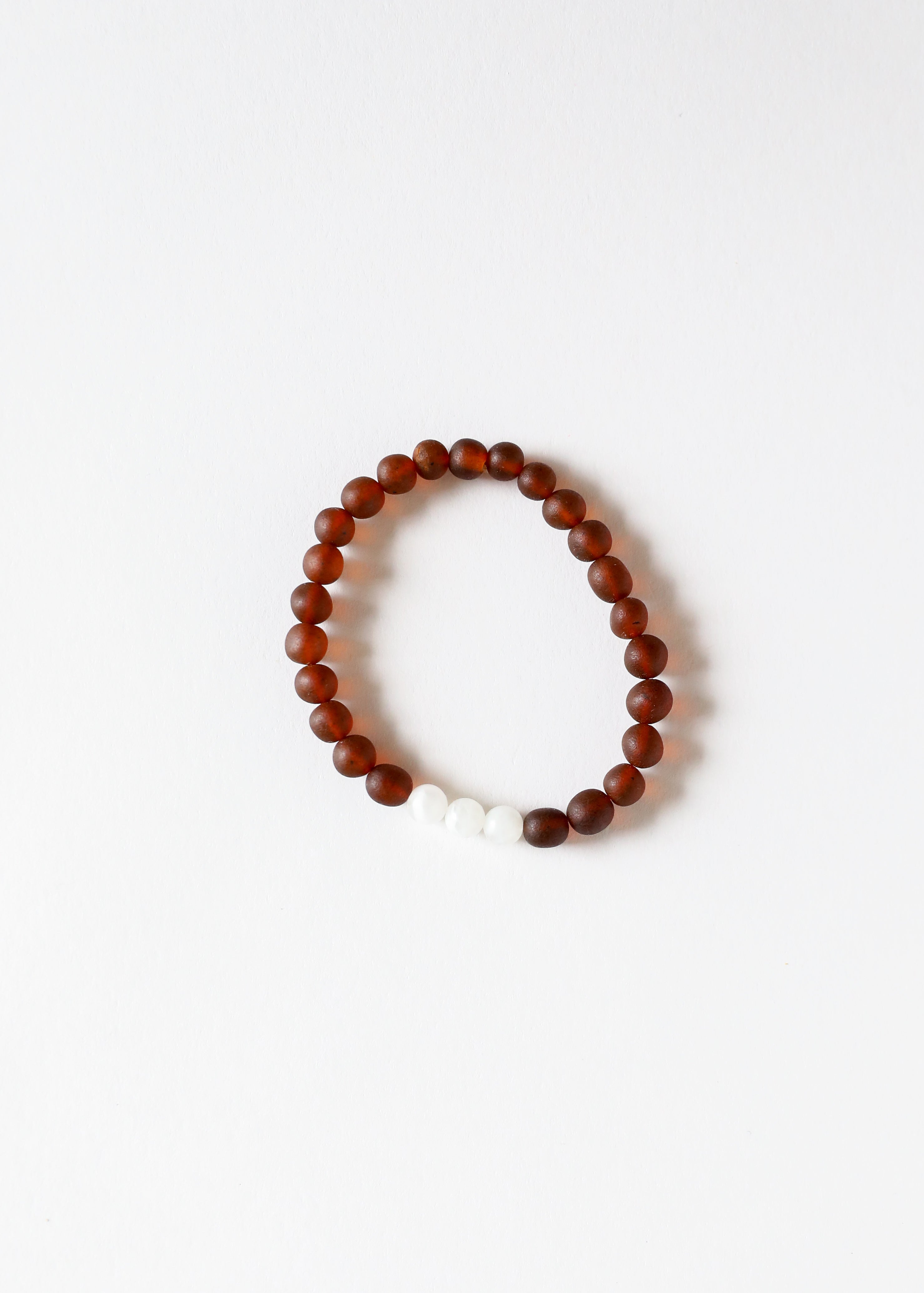 Raw Cognac Baltic Amber + Moonstone || Bracelet Set by CanyonLeaf
