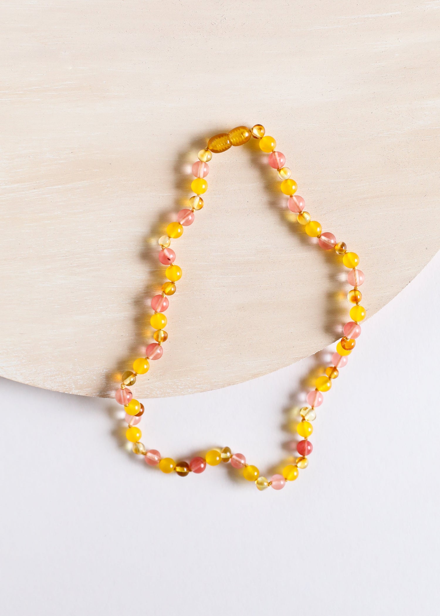 Polished Honey Baltic Amber + Honeysuckle Gemstones || Kids Set || by CanyonLeaf