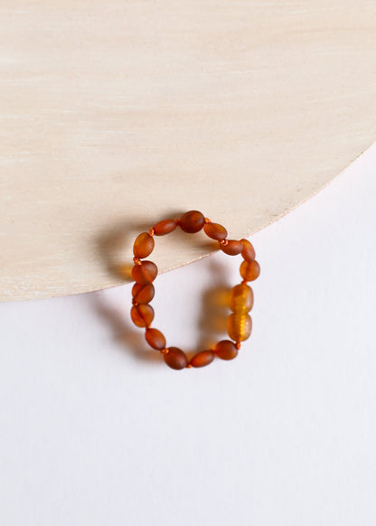 Raw Cognac Baltic Amber || Classic || Anklet or Bracelet by CanyonLeaf