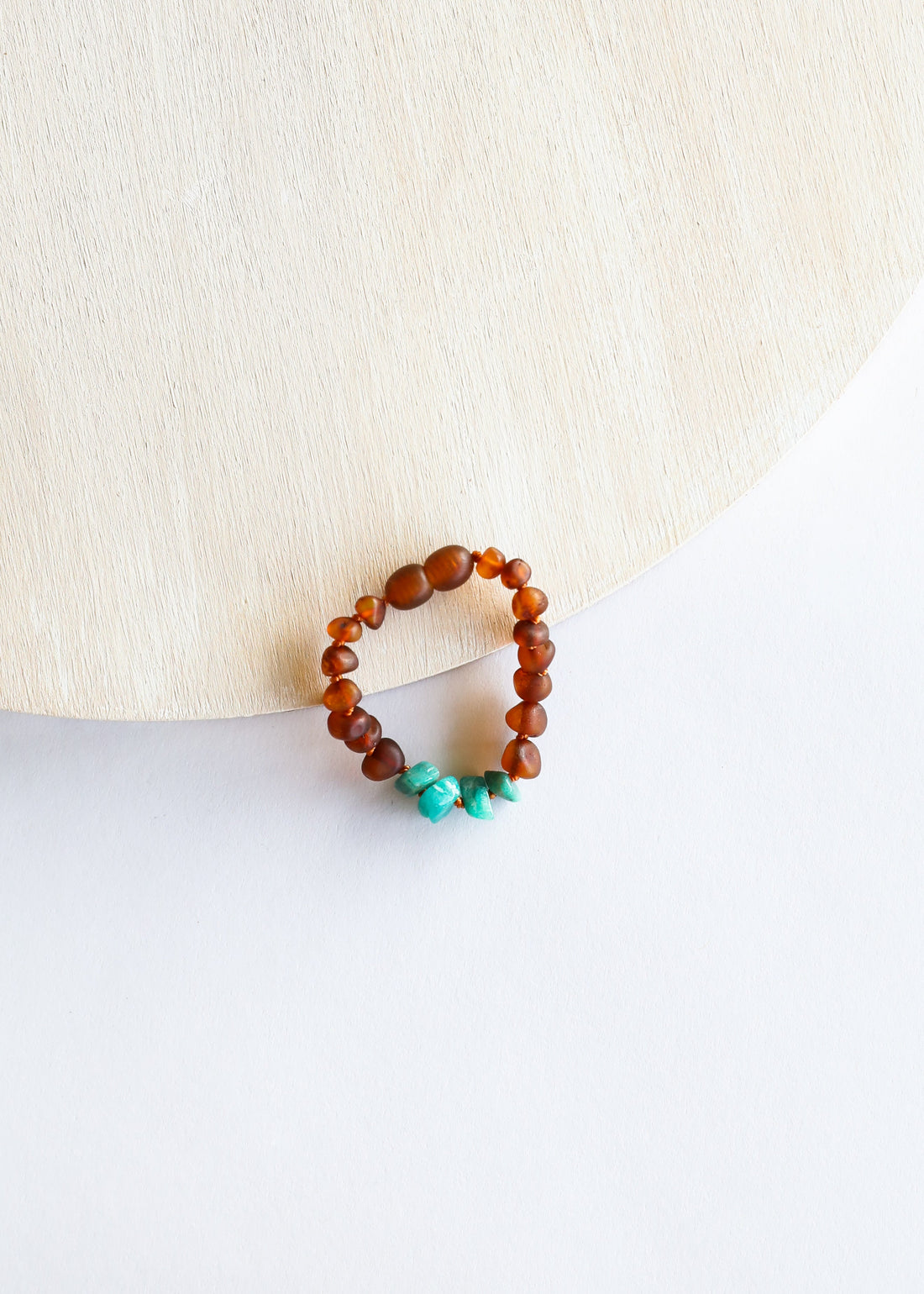 Raw Cognac Baltic Amber + Raw Amazonite || Anklet or Bracelet by CanyonLeaf