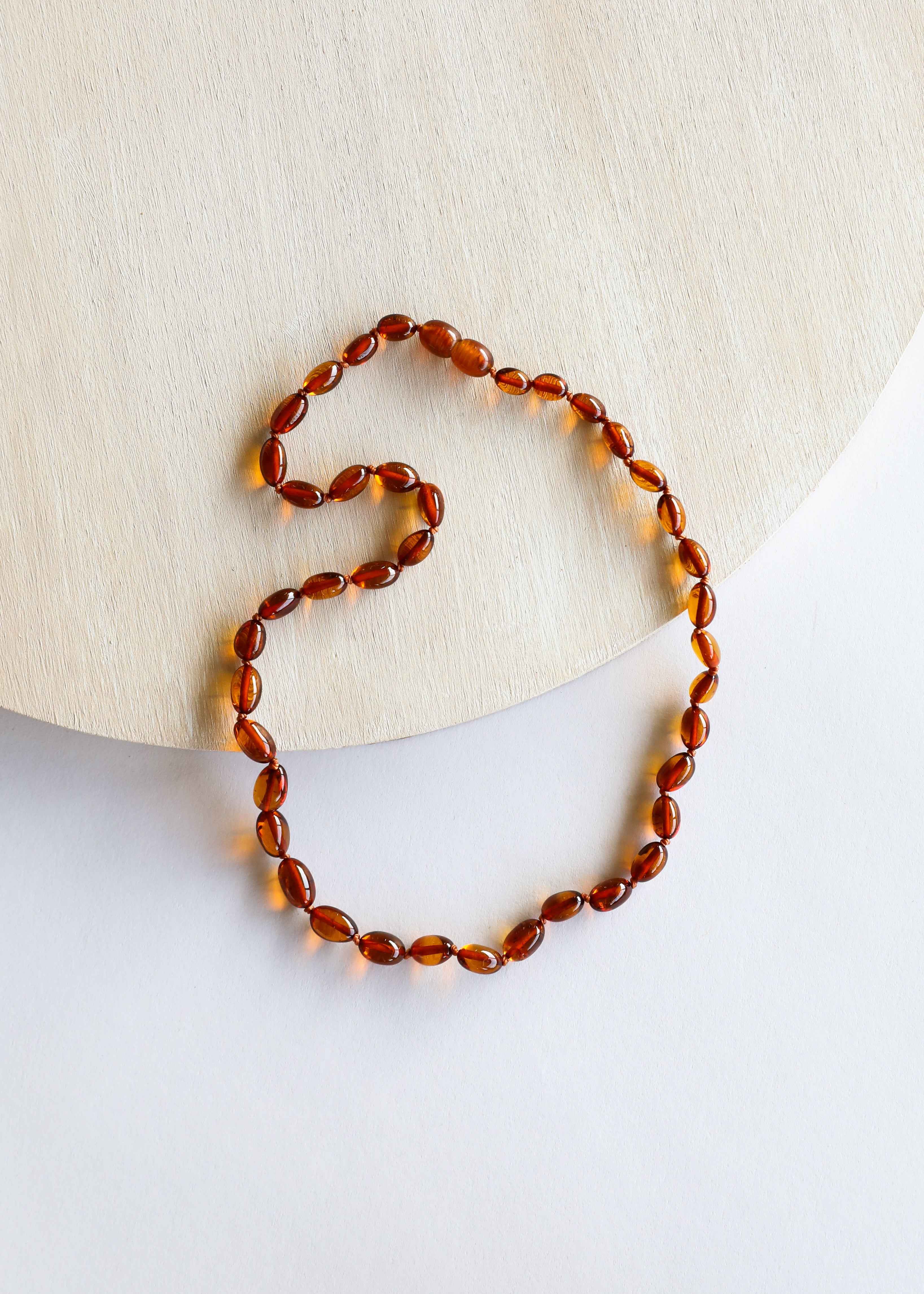 Polished Cognac Baltic Amber || Classic || Necklace by CanyonLeaf