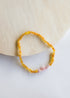 Raw Honey Baltic Amber + Raw Rose Quartz || Necklace by CanyonLeaf