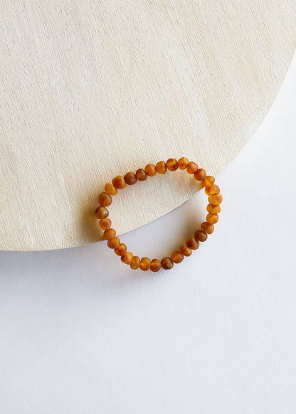 Raw Cognac Baltic Amber || Adult Bracelet by CanyonLeaf
