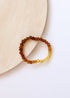Raw Baltic Amber + Sunflower || Adult Bracelet by CanyonLeaf