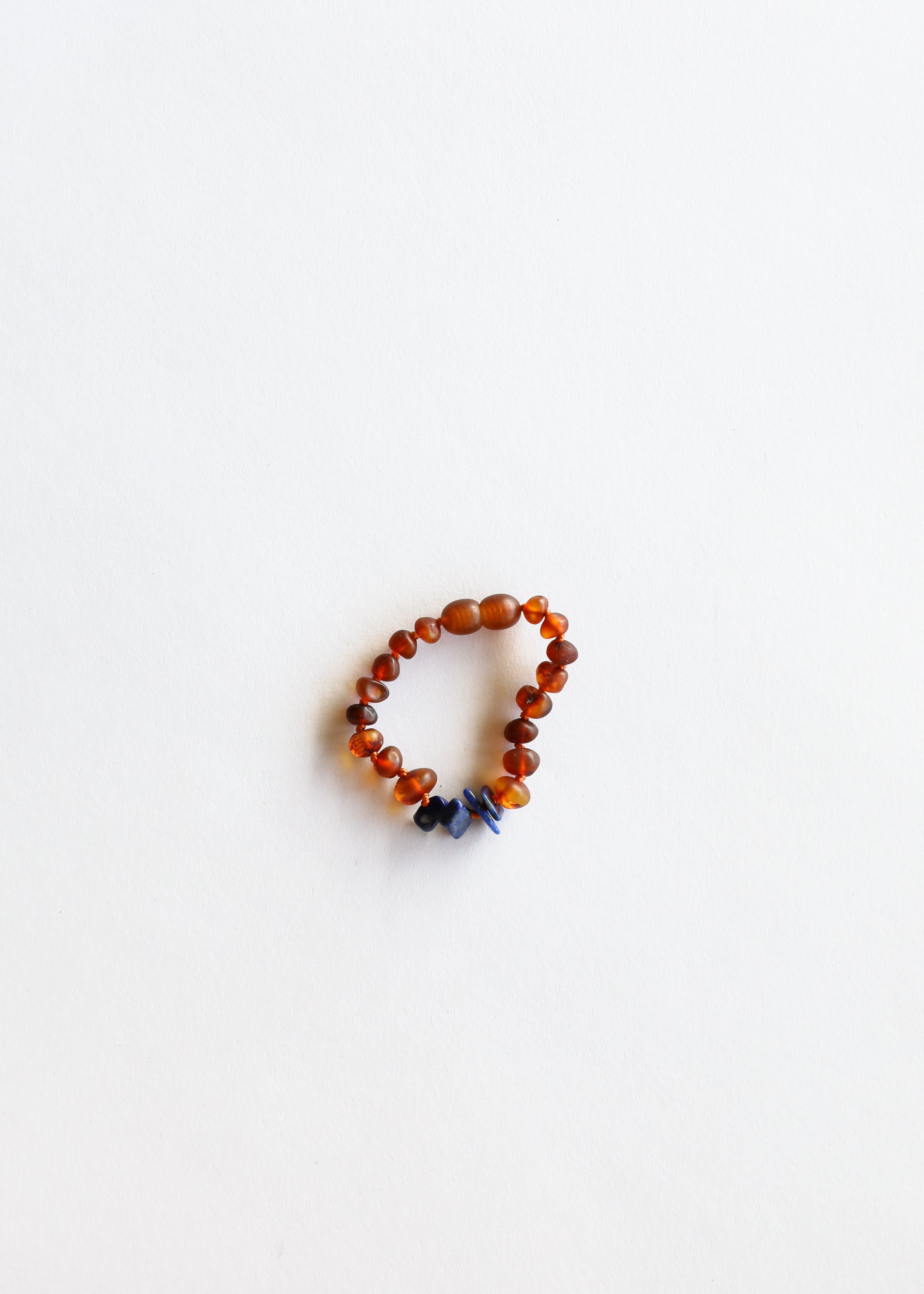 Raw Cognac Baltic Amber + Raw Lapis || Anklet or Bracelet by CanyonLeaf