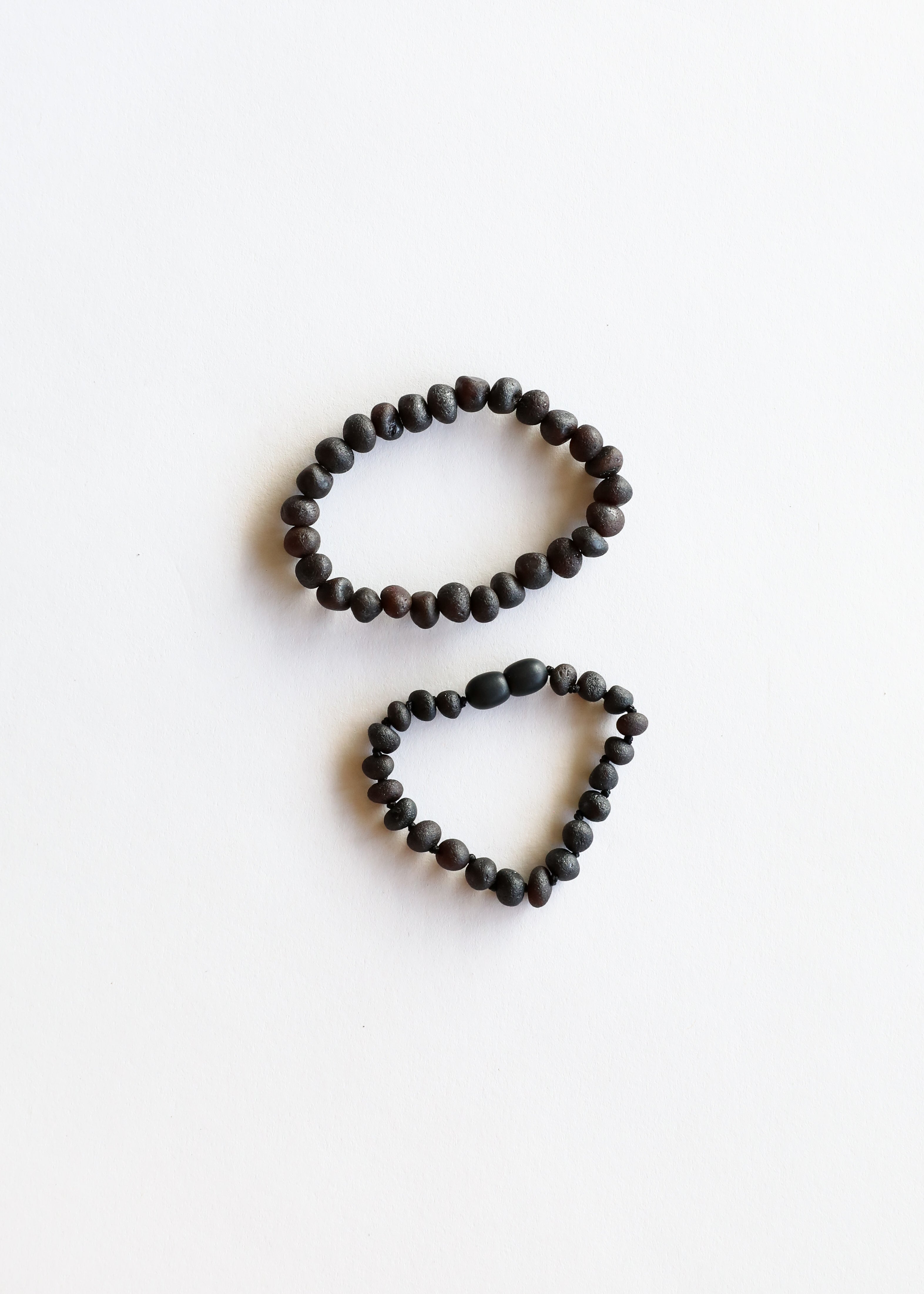 Raw Black Baltic Sea Amber || Anklet or Bracelet by CanyonLeaf