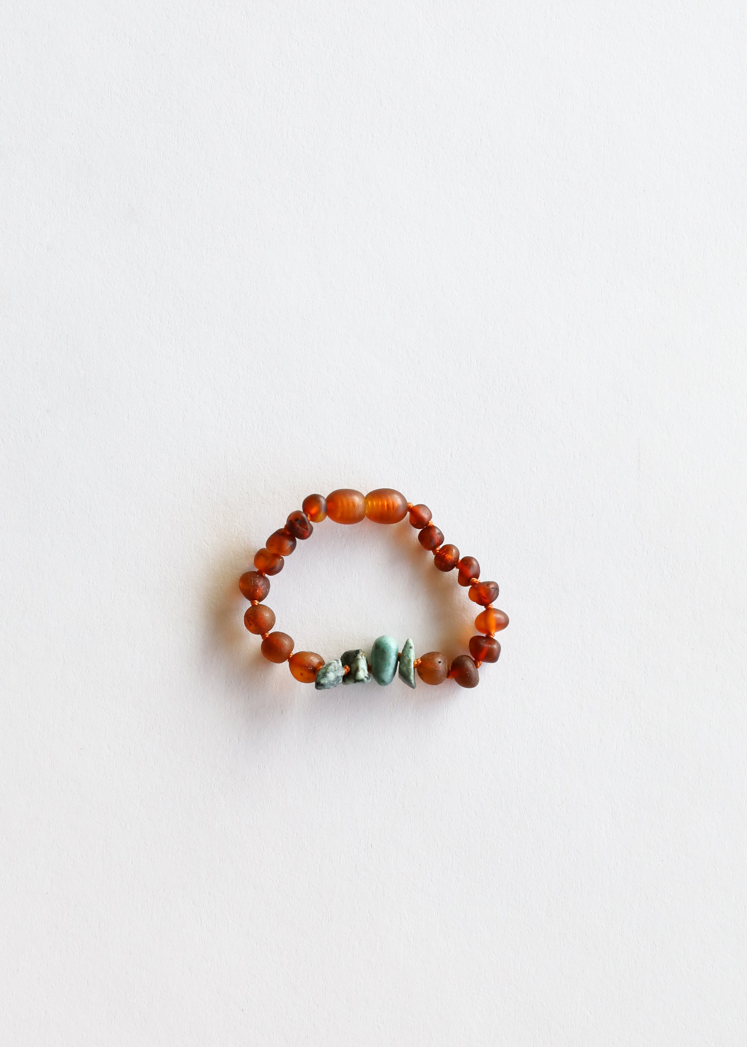 Raw Cognac Baltic Amber + Raw Turquoise Jasper || Anklet or Bracelet by CanyonLeaf