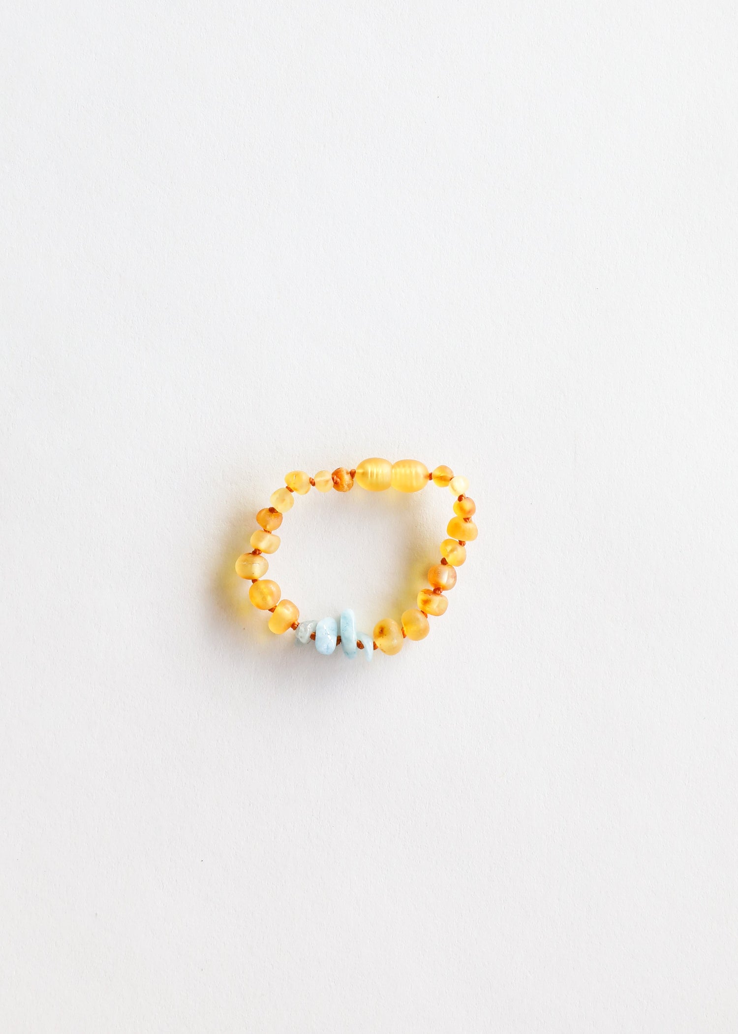 Raw Honey Baltic Amber + Aquamarine || Anklet or Bracelet by CanyonLeaf