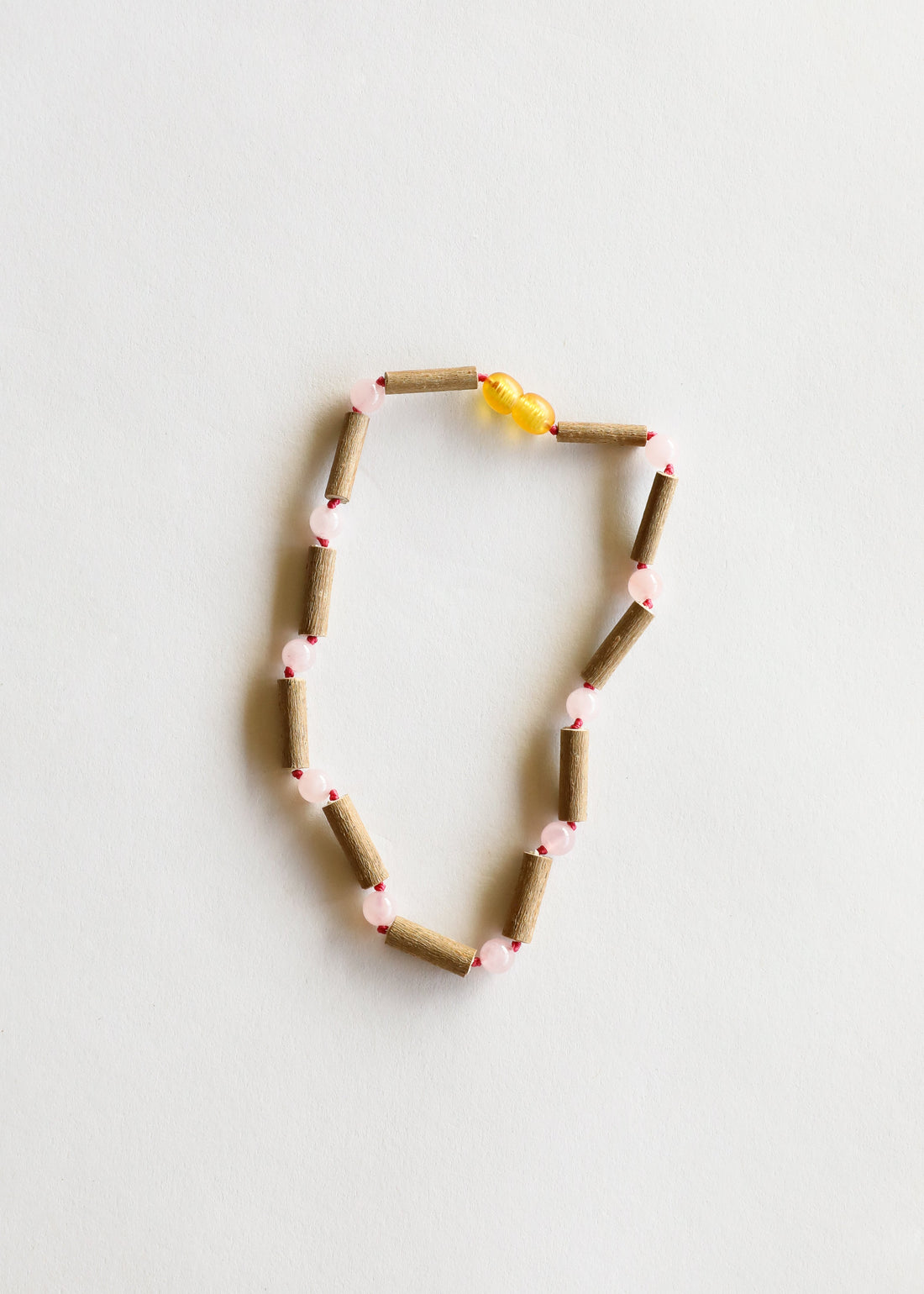 Hazelwood + Rose Quartz || Beaded Necklace by CanyonLeaf