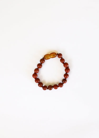 Pure Gemstone + Red Jasper || Anklet or Bracelet by CanyonLeaf