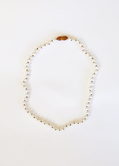 Pure Gemstone + Pearl || Necklace by CanyonLeaf