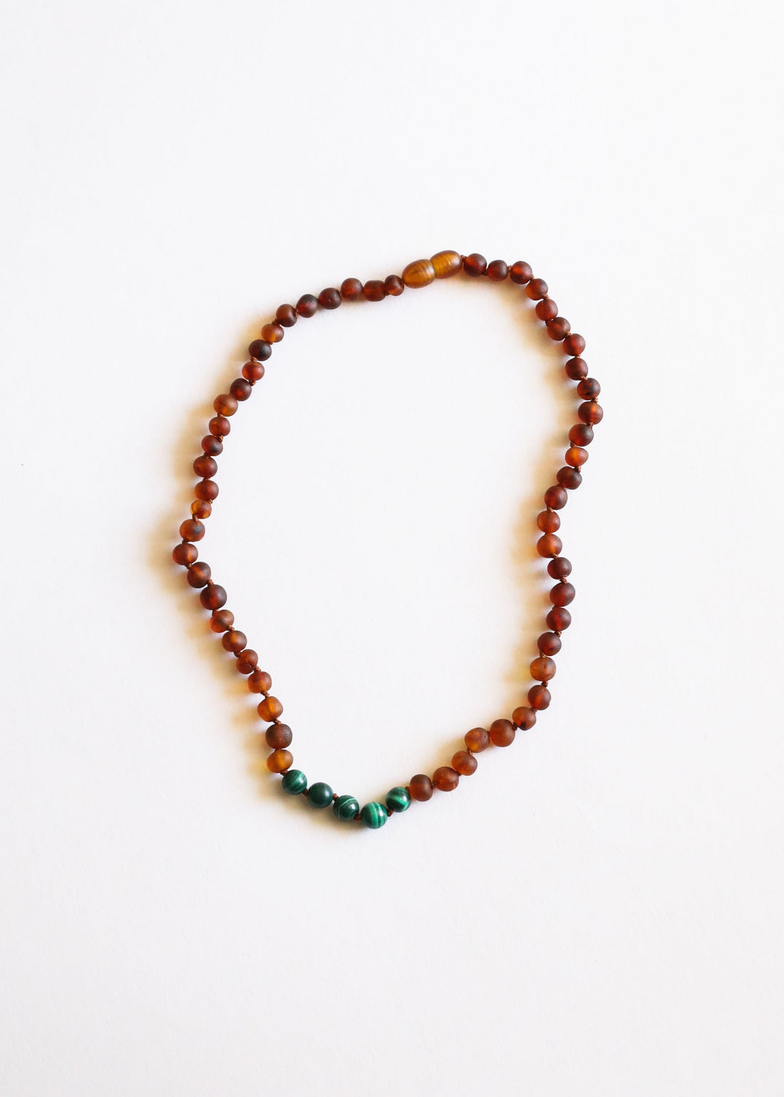 Raw Cognac Baltic Amber + Malachite || Necklace by CanyonLeaf