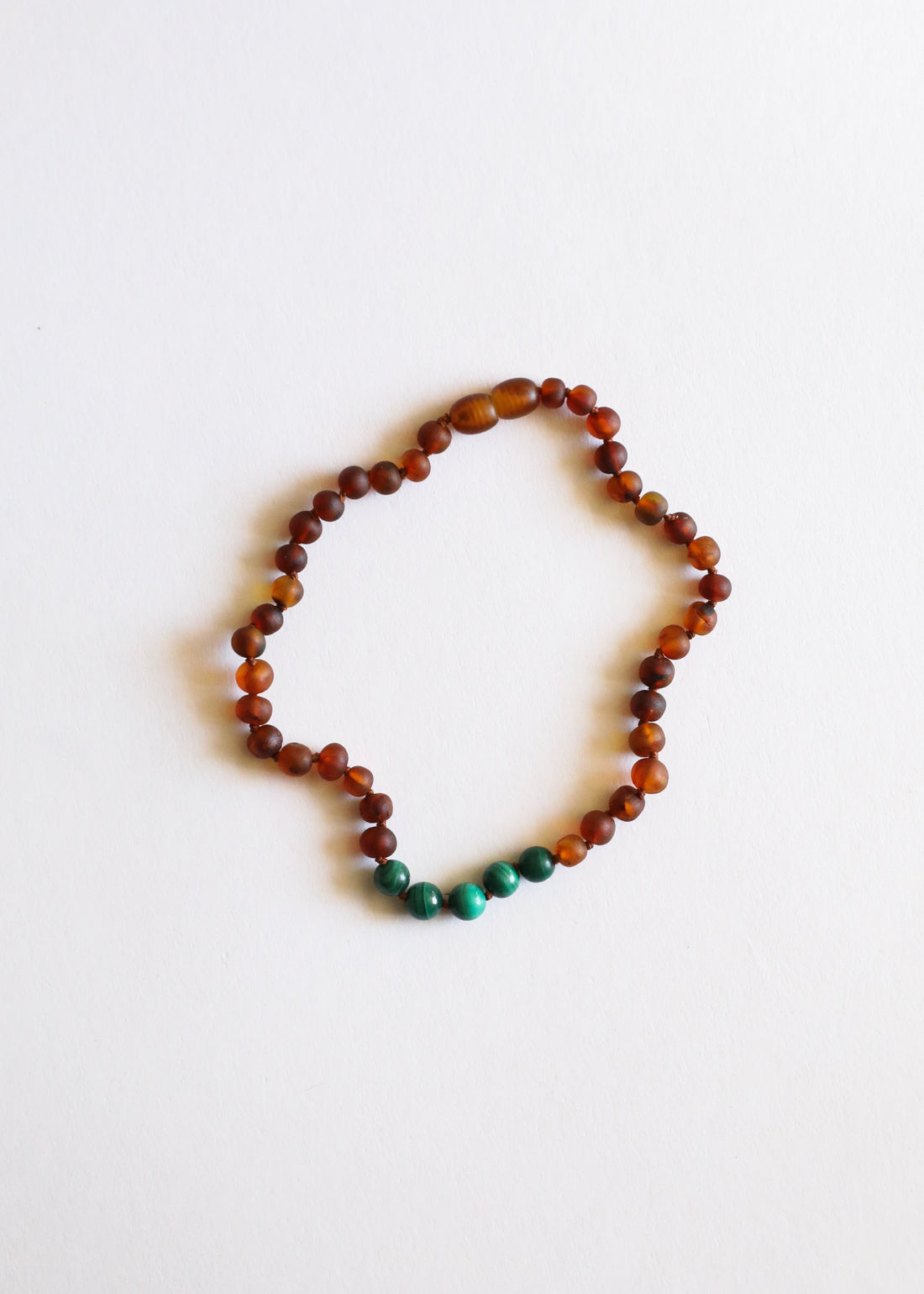 Raw Cognac Baltic Amber + Malachite || Necklace by CanyonLeaf