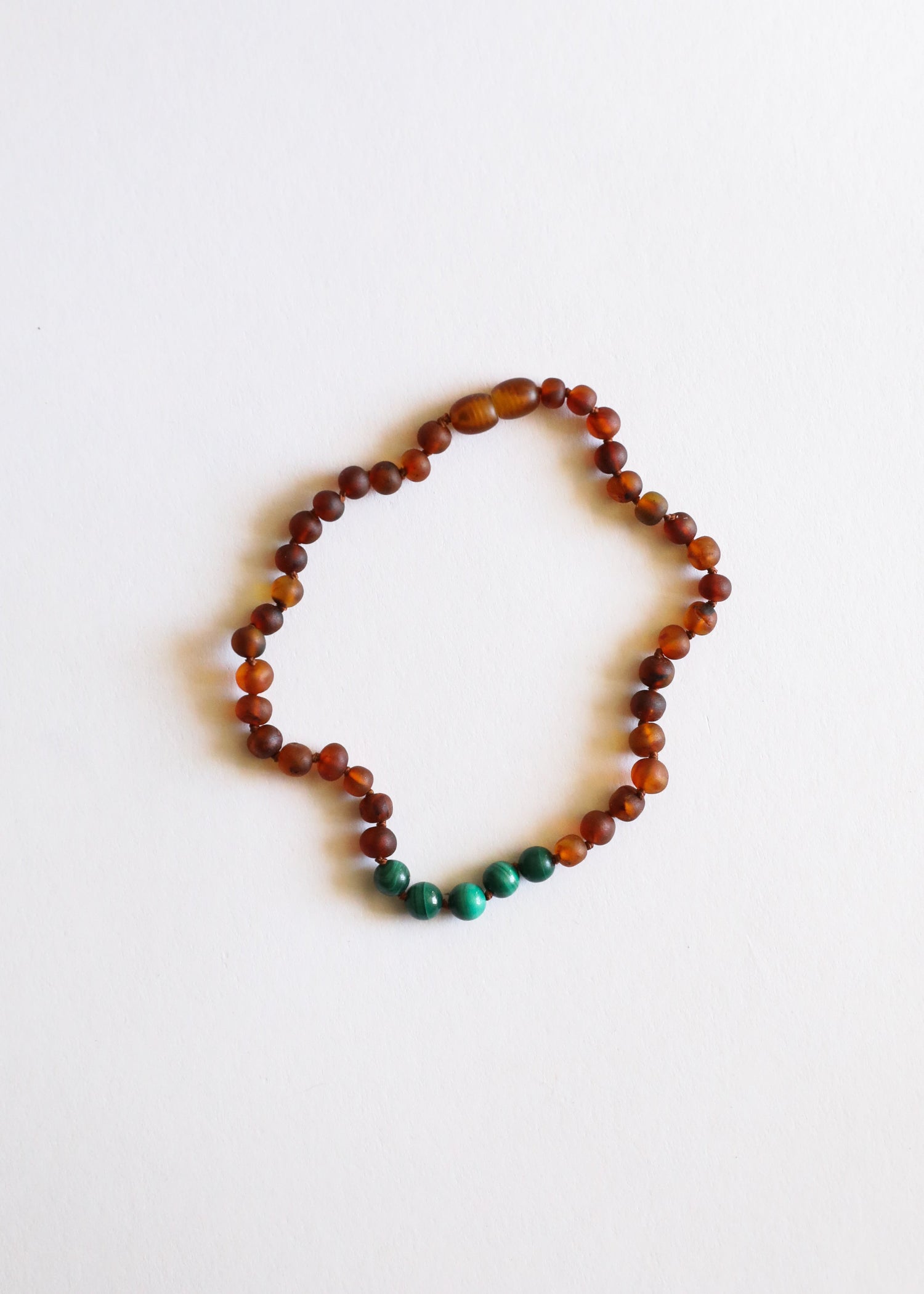 Raw Cognac Baltic Amber + Malachite || Necklace Set by CanyonLeaf