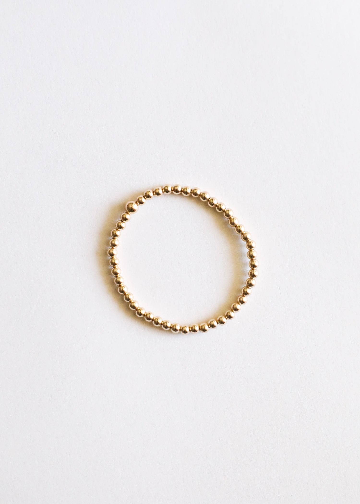 14k Gold Filled || Beaded Stretch Bracelet or Anklet by CanyonLeaf