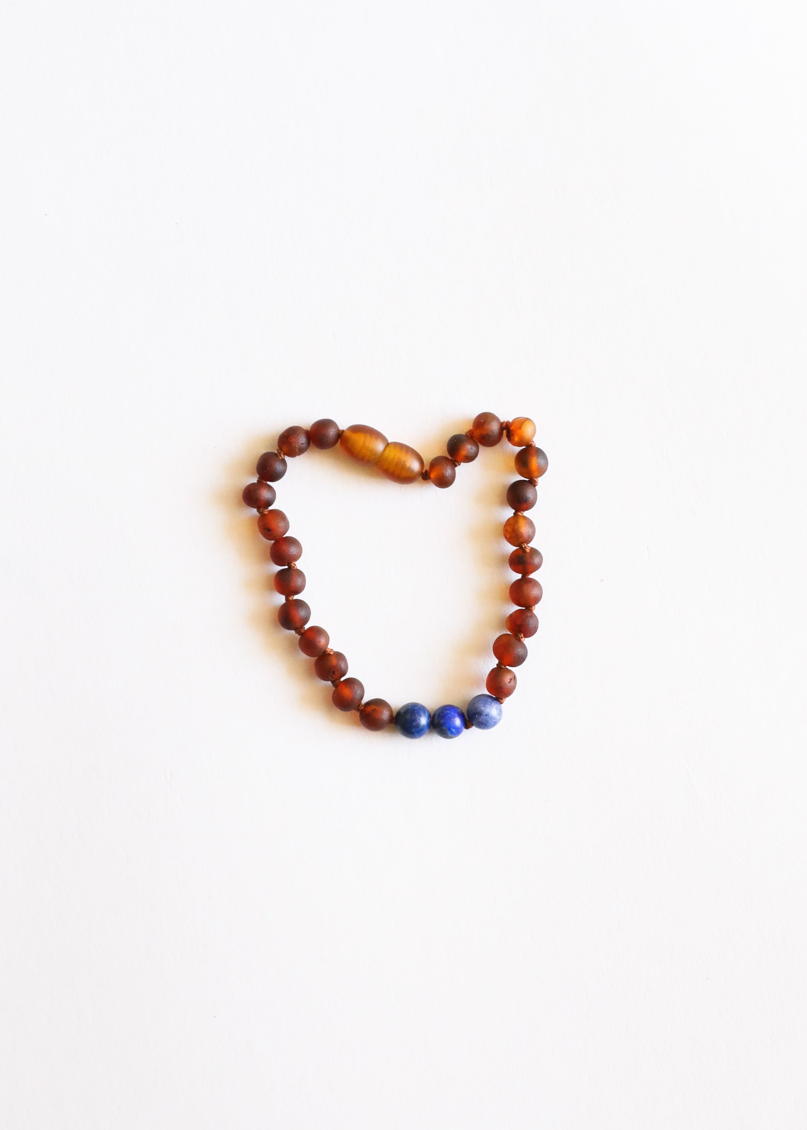 Raw Cognac Baltic Amber + Lapis Lazuli || Anklet or Bracelet by CanyonLeaf