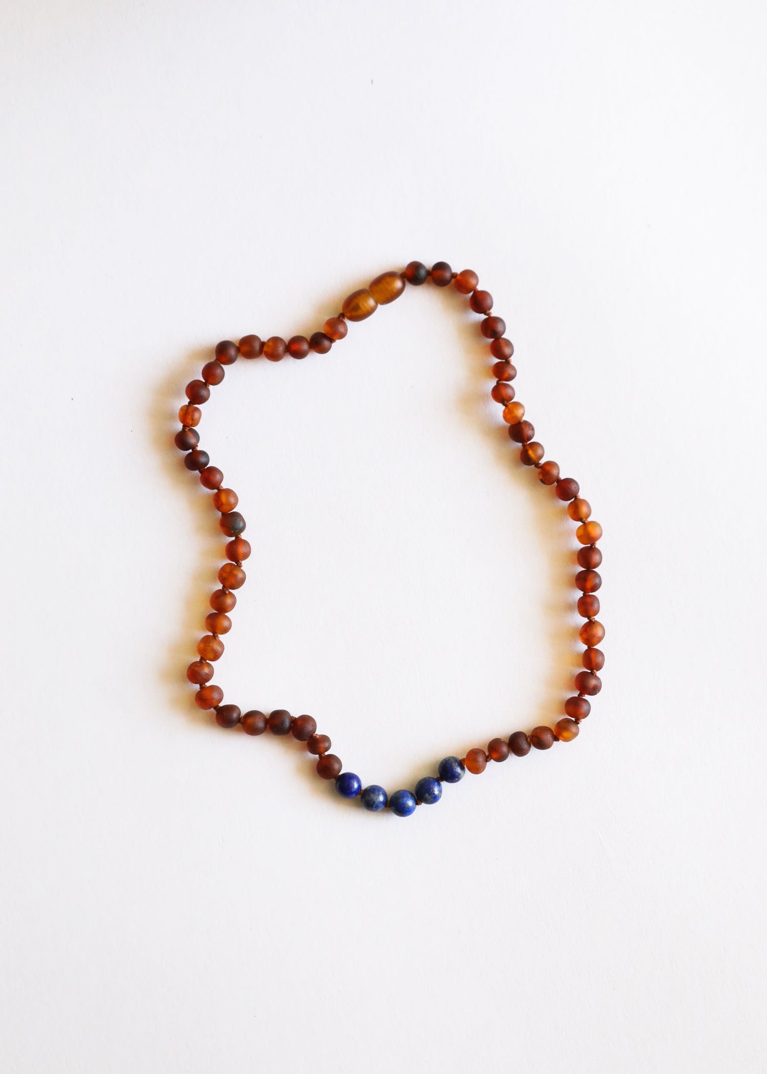 Raw Cognac Baltic Amber + Lapis || Necklace Set by CanyonLeaf