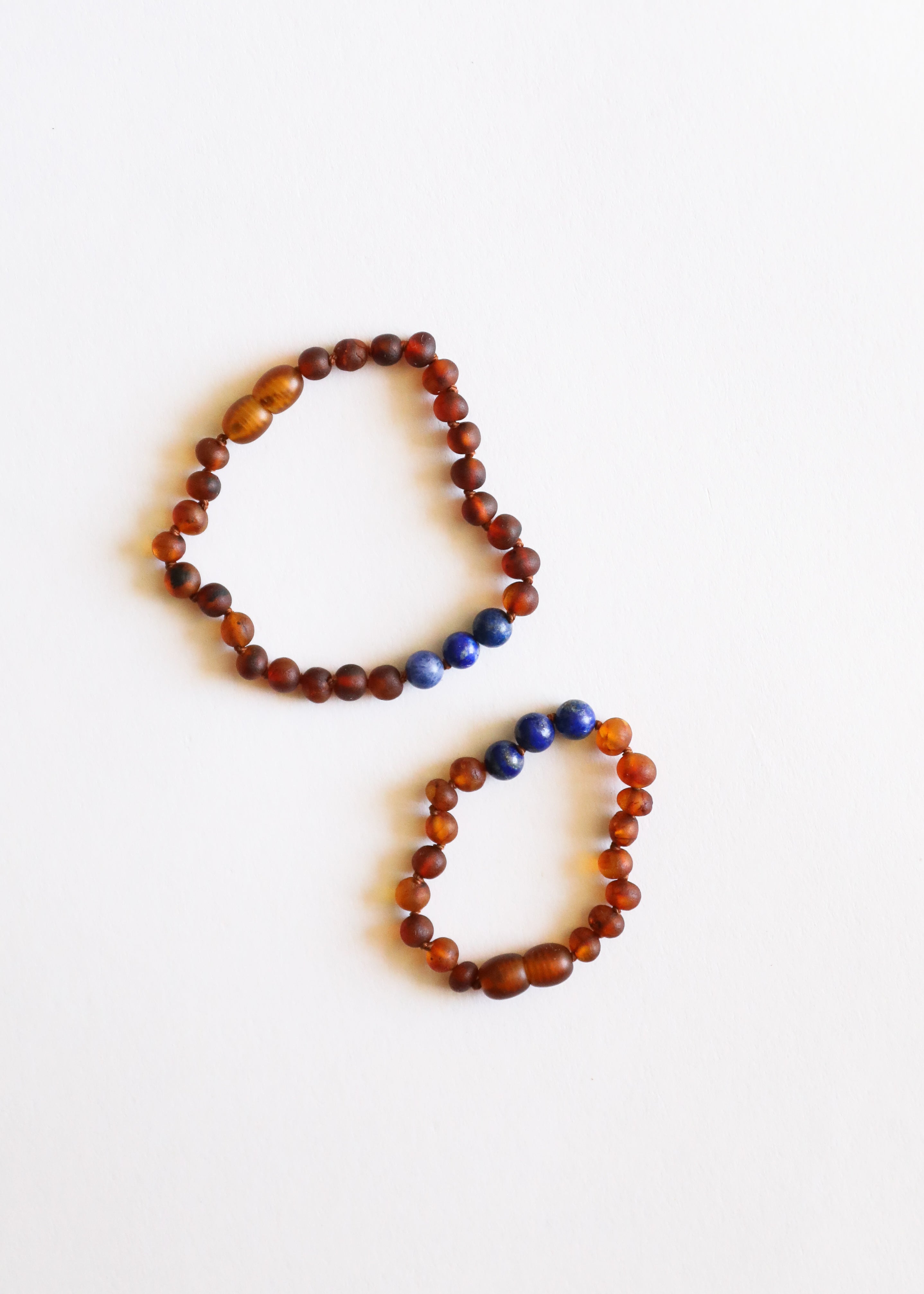 Raw Cognac Baltic Amber + Lapis Lazuli || Anklet or Bracelet by CanyonLeaf