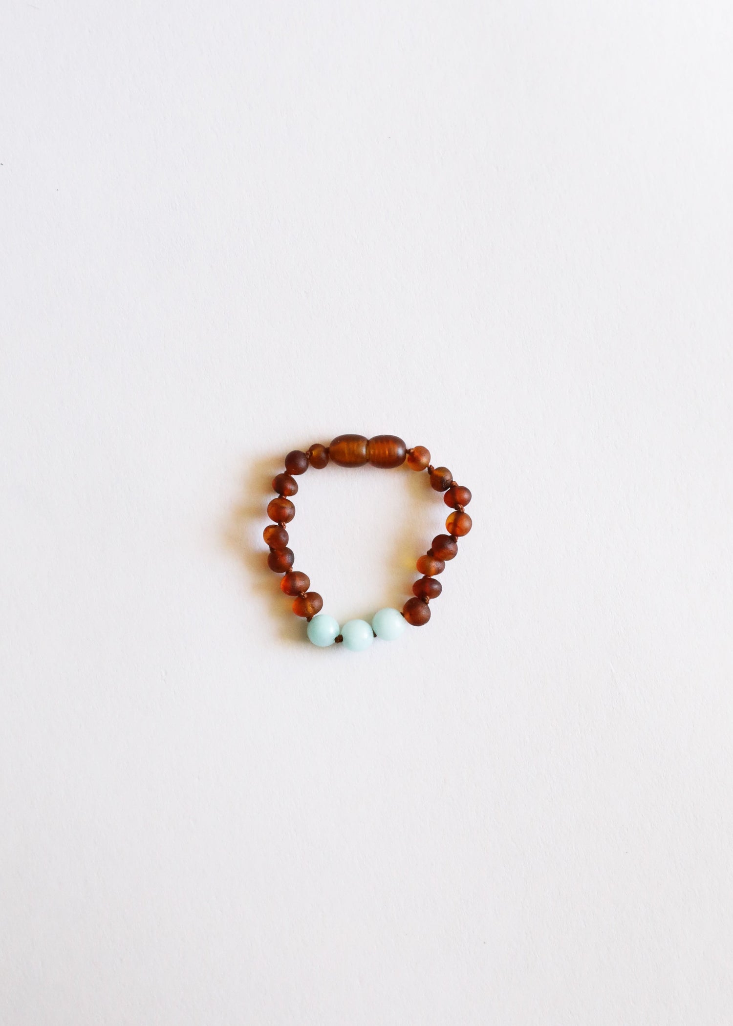 Raw Cognac Baltic Amber + Amazonite || Anklet or Bracelet by CanyonLeaf