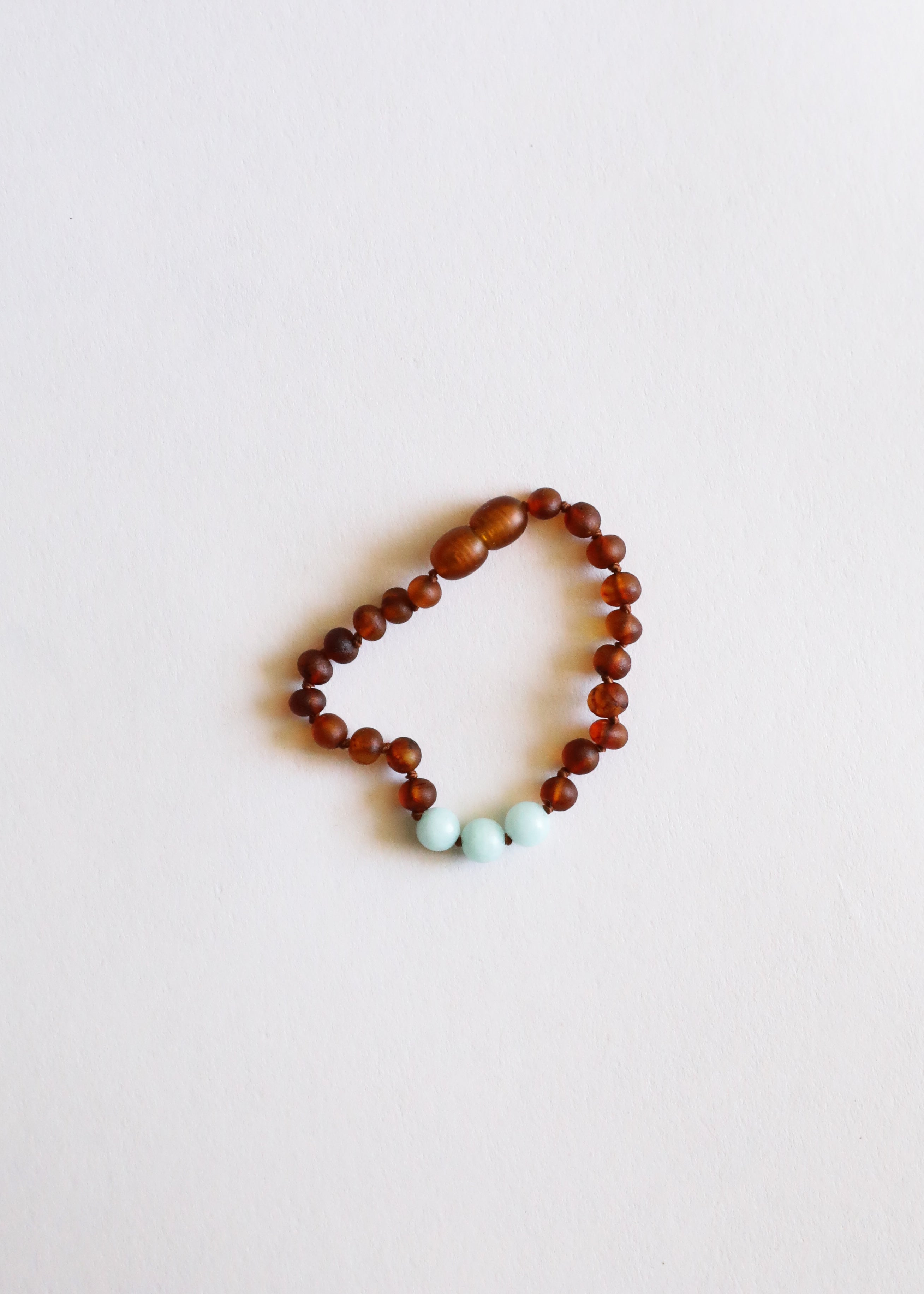 Raw Cognac Baltic Amber + Amazonite || Anklet or Bracelet by CanyonLeaf