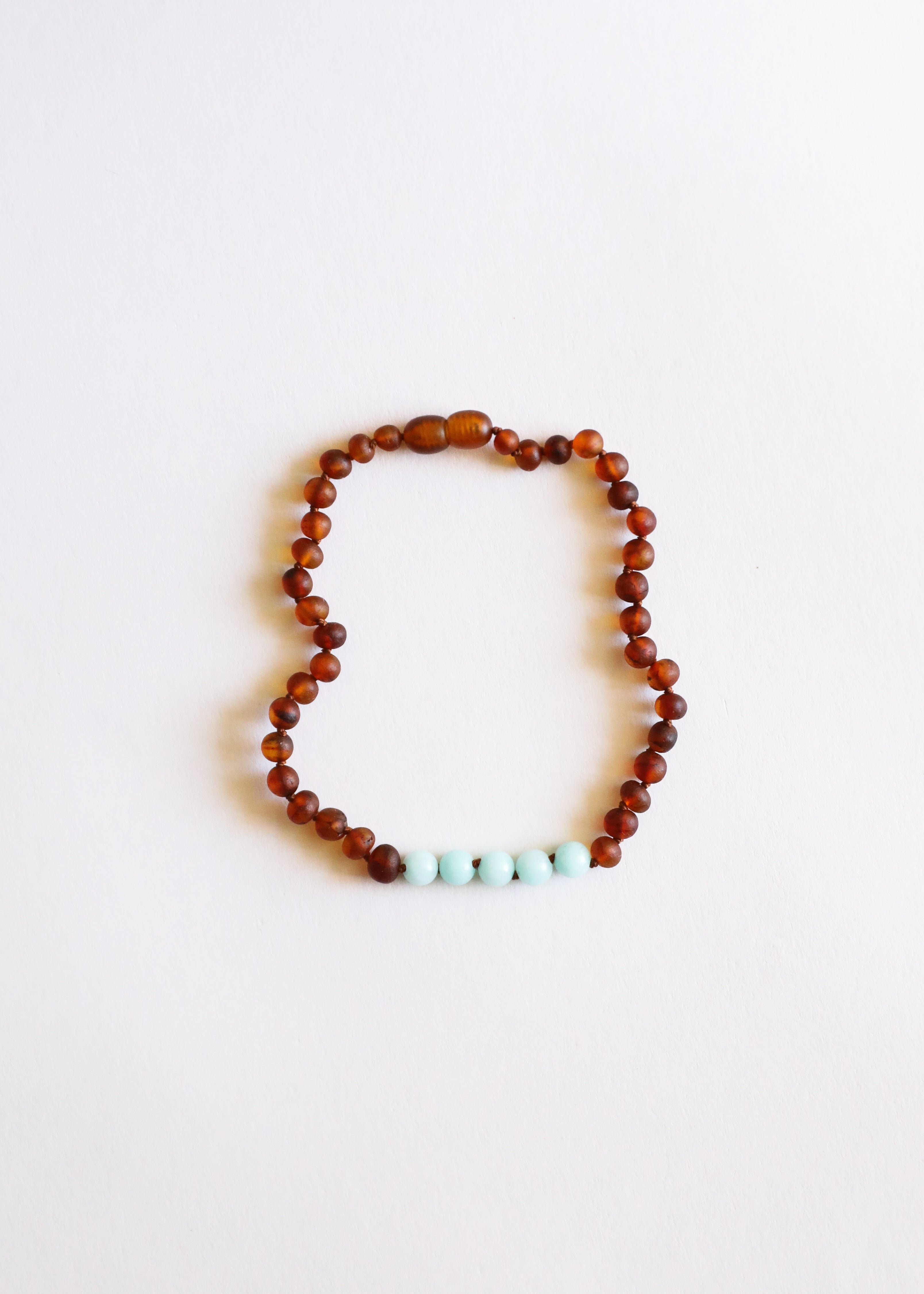 Raw Cognac Baltic Amber + Amazonite || Necklace by CanyonLeaf