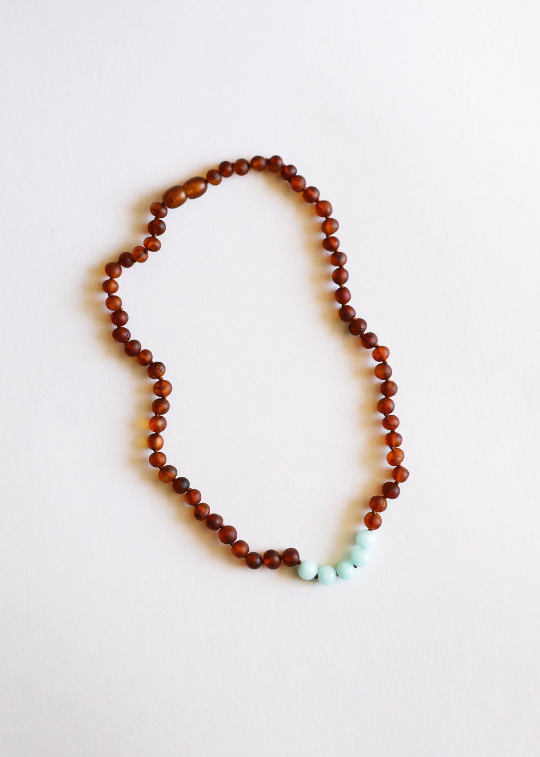 Raw Cognac Baltic Amber + Amazonite || Necklace by CanyonLeaf