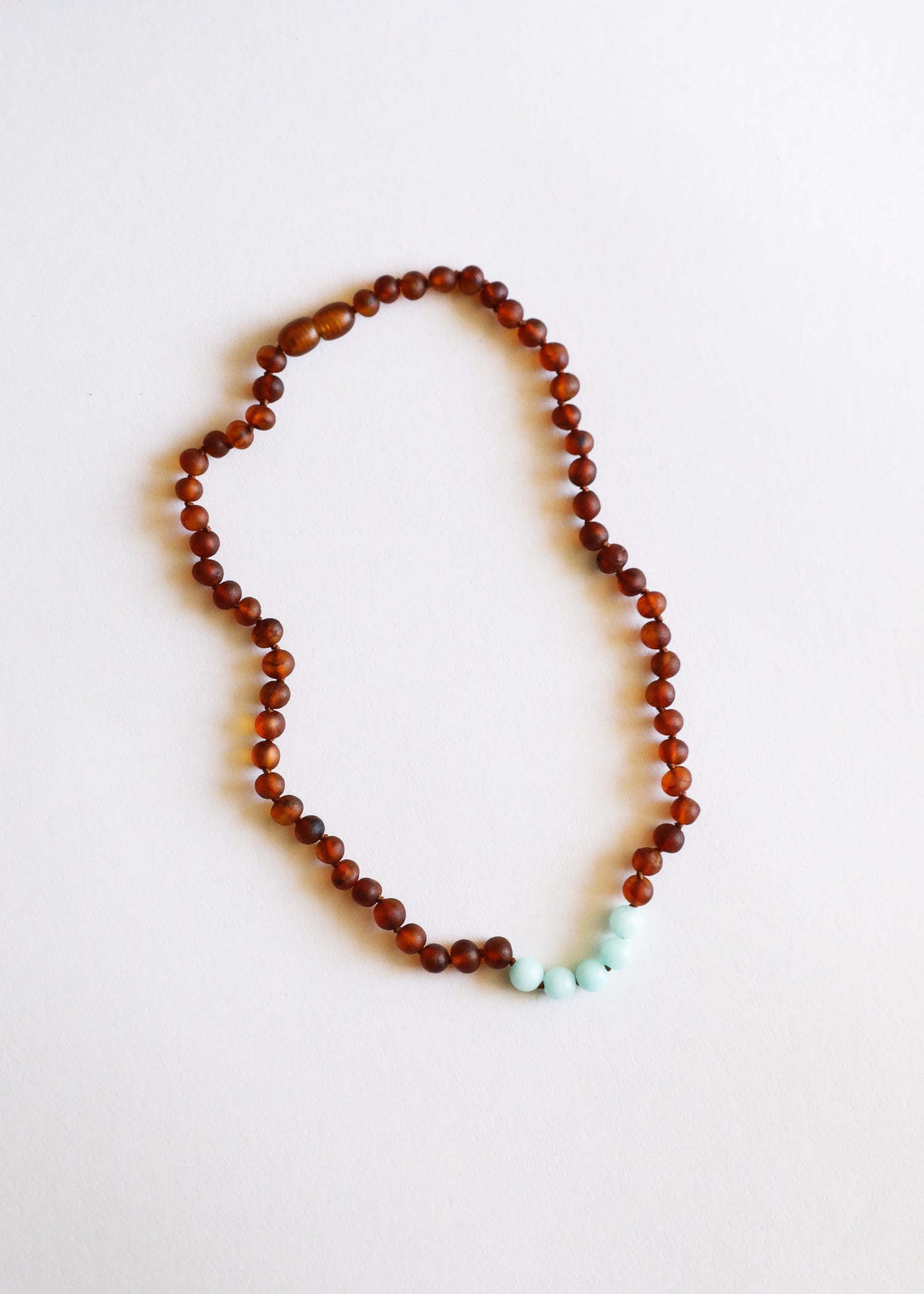 Raw Cognac Baltic Amber + Amazonite || Necklace by CanyonLeaf