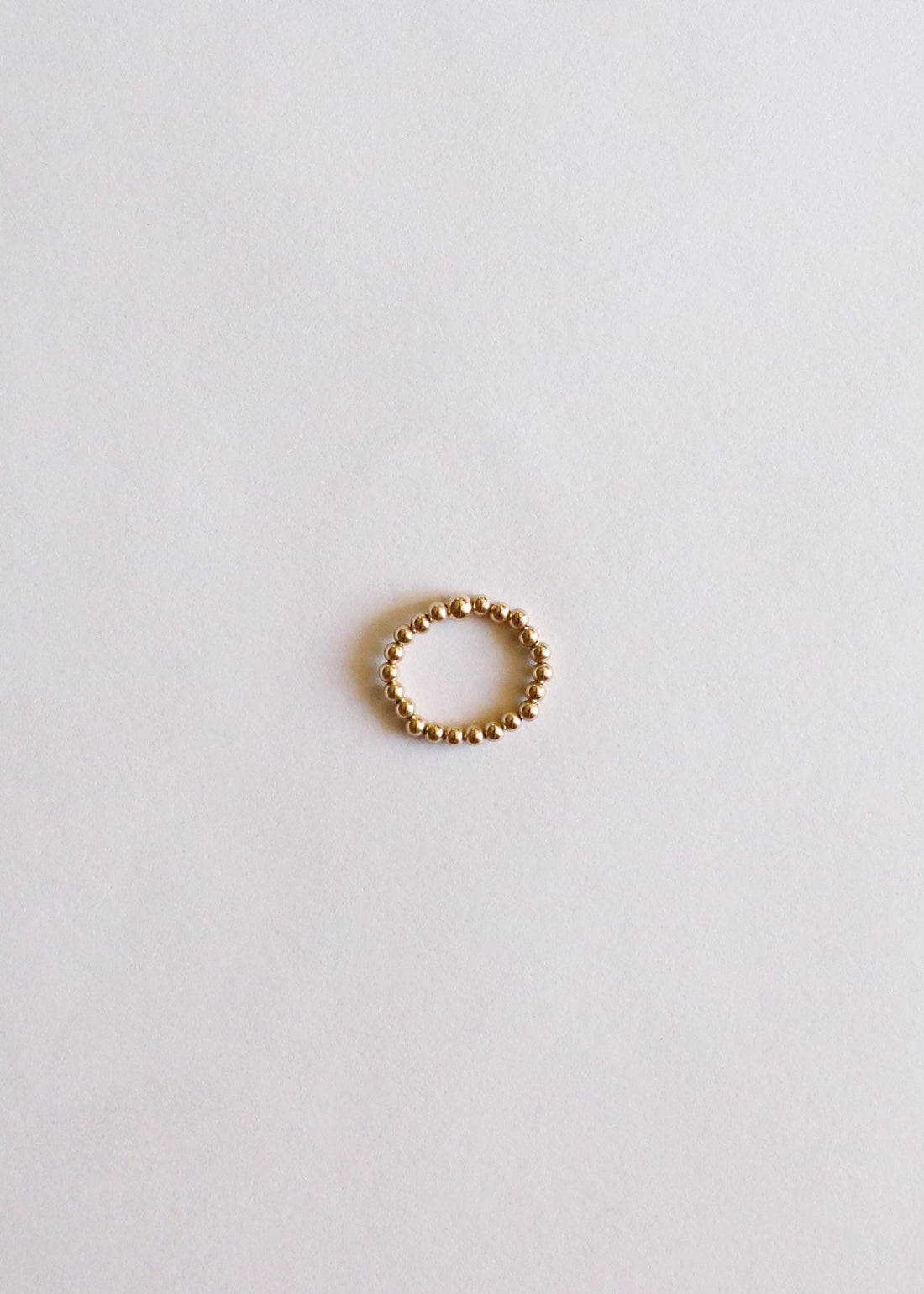 14k Gold Filled || Beaded Stretch Ring || Stackable by CanyonLeaf
