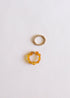 Raw Honey Baltic Amber + 14K Gold Filled || Beaded Ring Stack by CanyonLeaf
