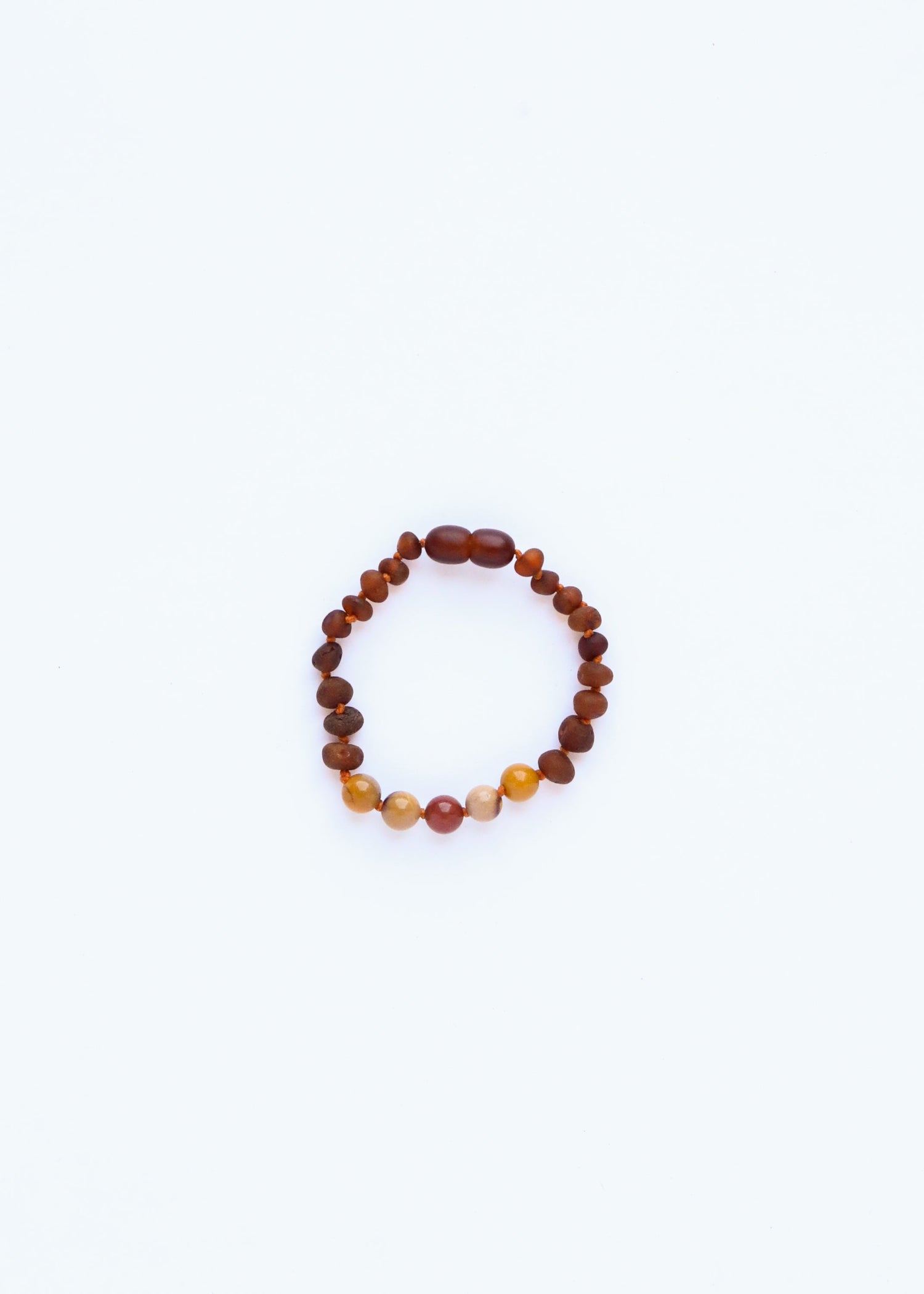 Raw Cognac Baltic Amber + Mookaite Jasper || Anklet or Bracelet by CanyonLeaf