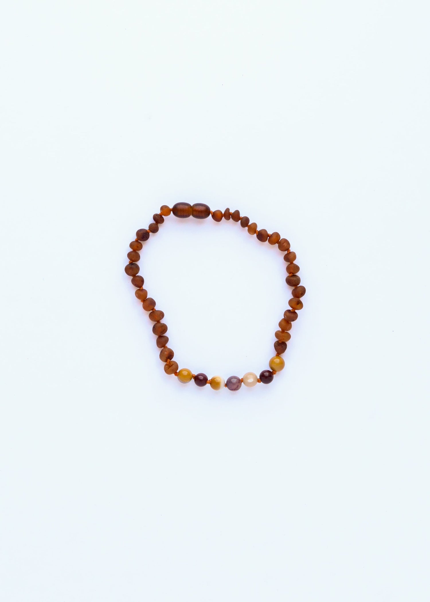 Raw Cognac Baltic Amber + Mookaite Jasper || Anklet or Bracelet by CanyonLeaf