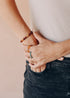 Raw Cognac Baltic Amber + Mookaite Jasper || Adult Stretch Bracelet by CanyonLeaf