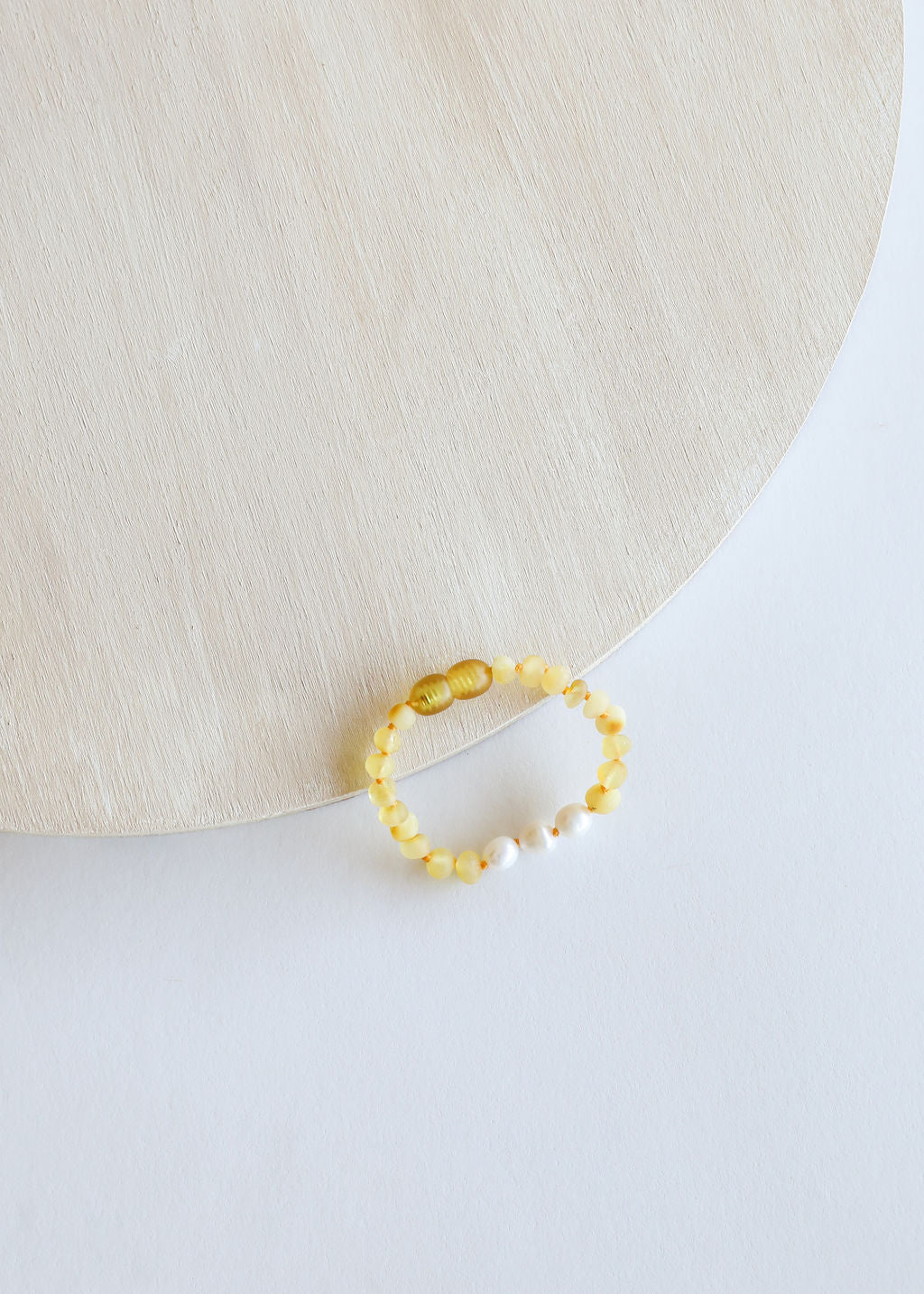 Raw Honey Baltic Amber + Pearls || Anklet or Bracelet by CanyonLeaf