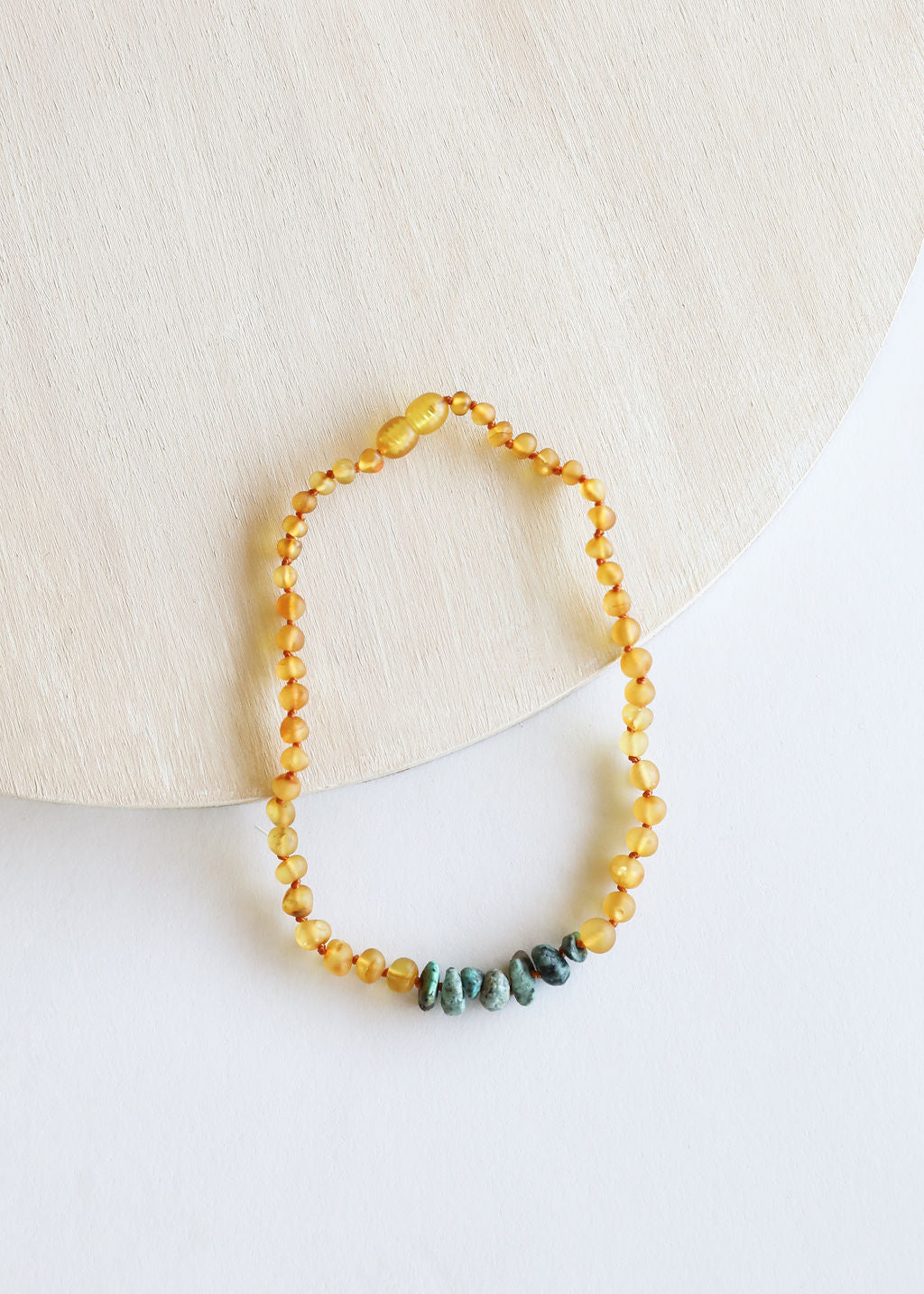 Raw Honey Baltic Amber + Raw Turquoise Jasper || Necklace by CanyonLeaf